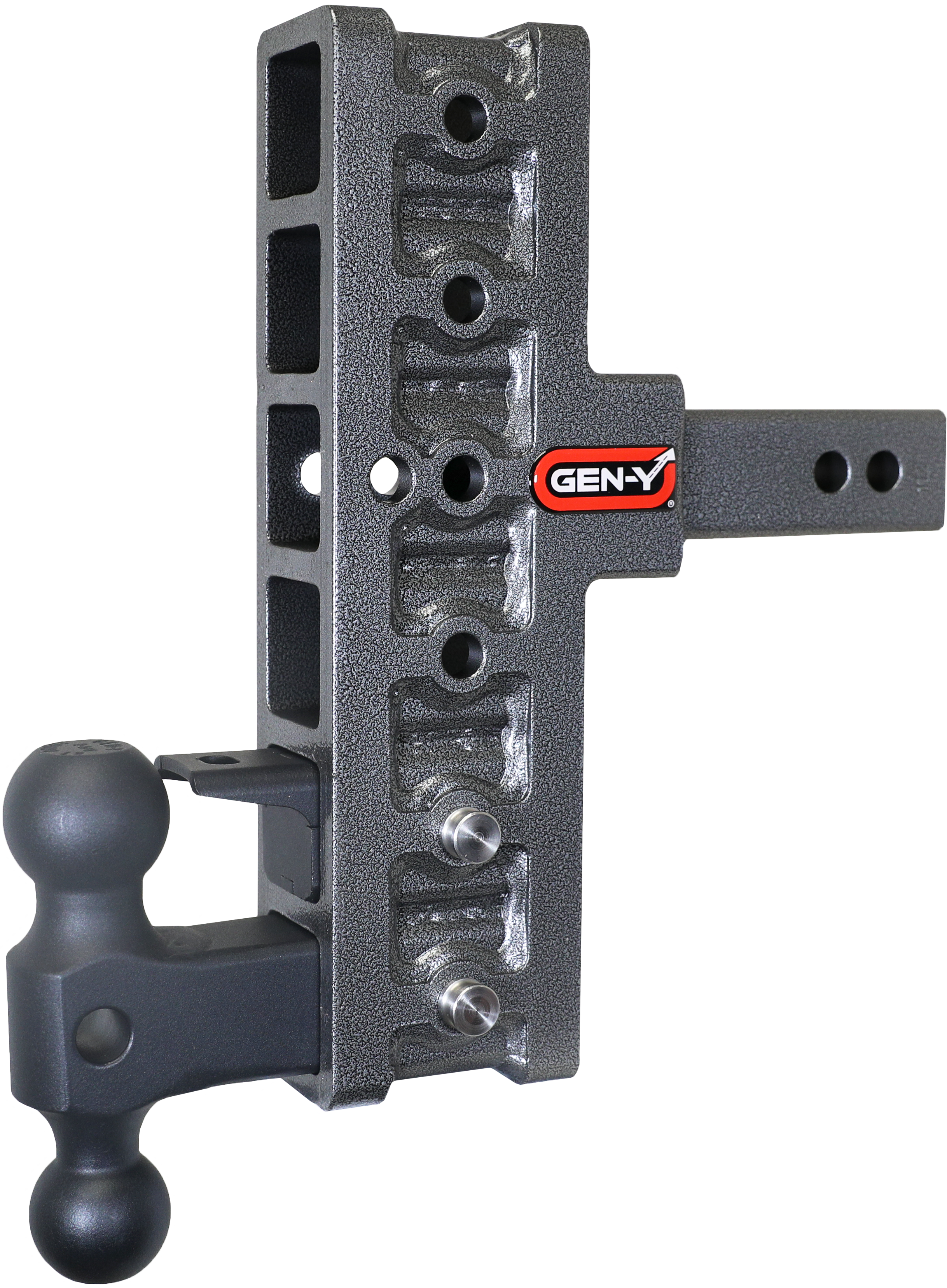 Gen-Y 2" Shank 7.5" Offset Drop 1.5K TW 10K Hitch Dual-Ball & Pintle Lock Trailer Hitch GH-426