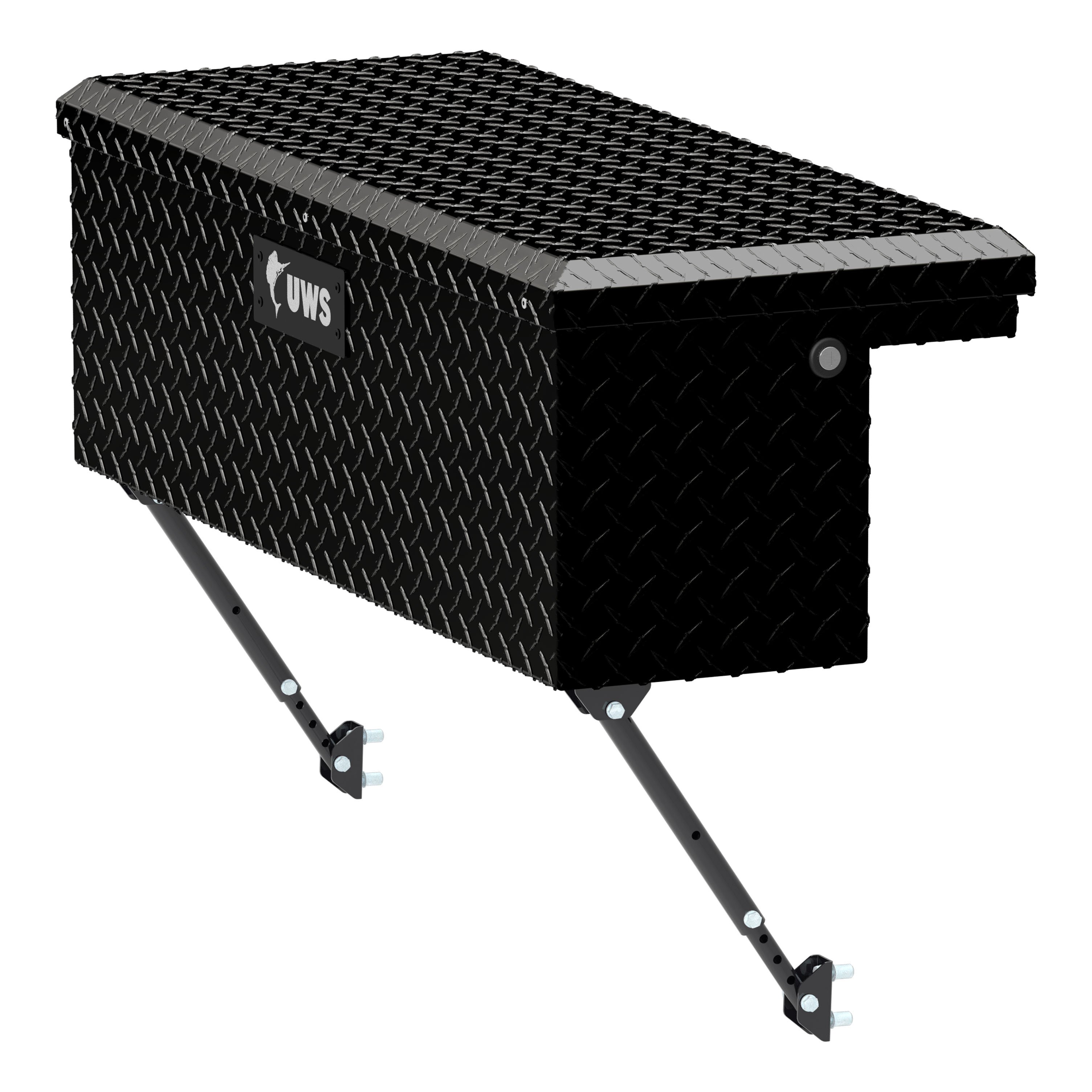 UWS Gloss Black Aluminum 36" Truck Side Tool Box with Low Profile, Space-Saving Legs EC30362-MK2 thumbnail 0