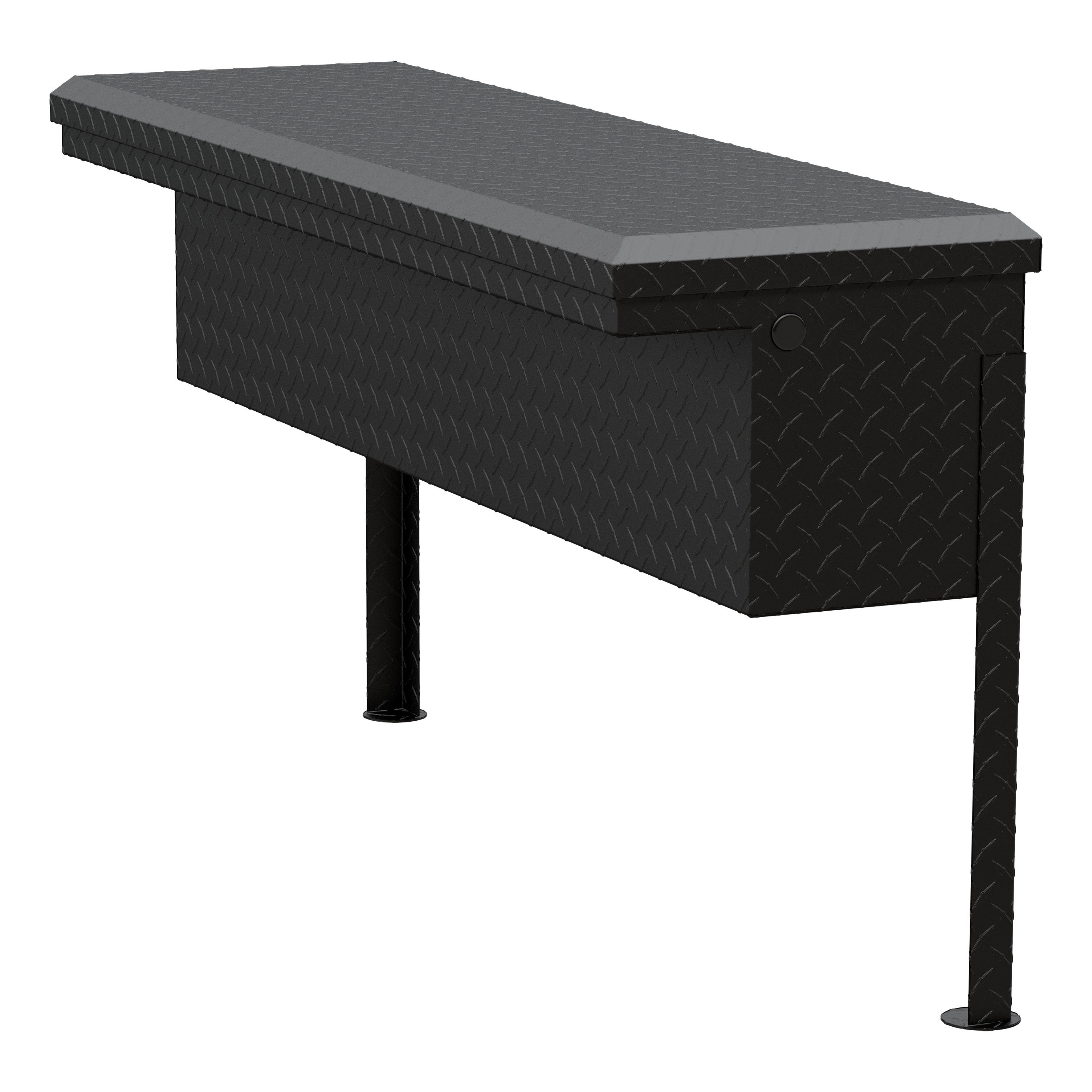 UWS Matte Black Aluminum 48" Truck Side Tool Box, Low Profile TBSM-48-LP-MB thumbnail 5