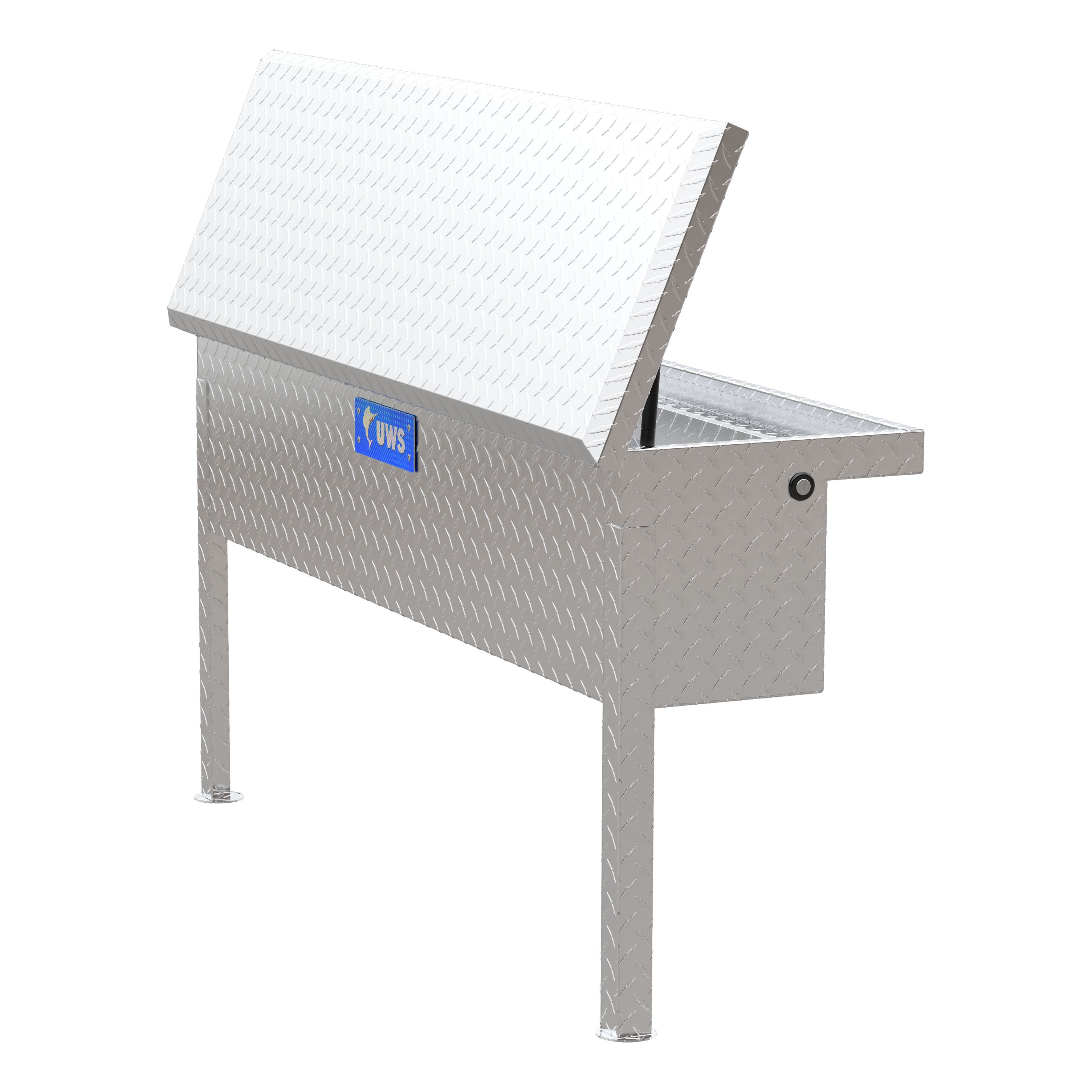 UWS Bright Aluminum 48" Truck Side Tool Box with Low Profile TBSM-48-LP thumbnail 3