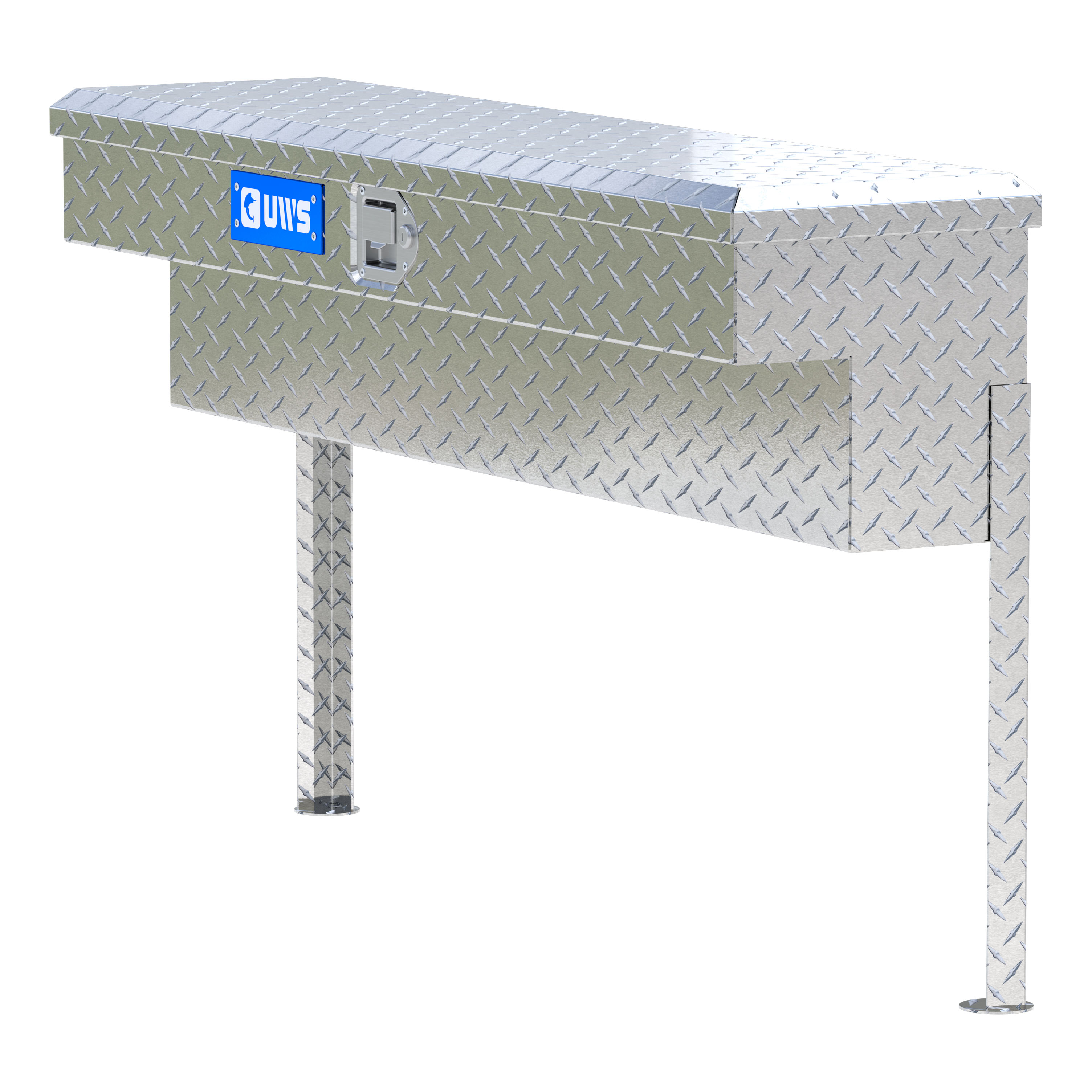 UWS Bright Aluminum 48" Truck Side Tool Box TBSM-48 thumbnail 0