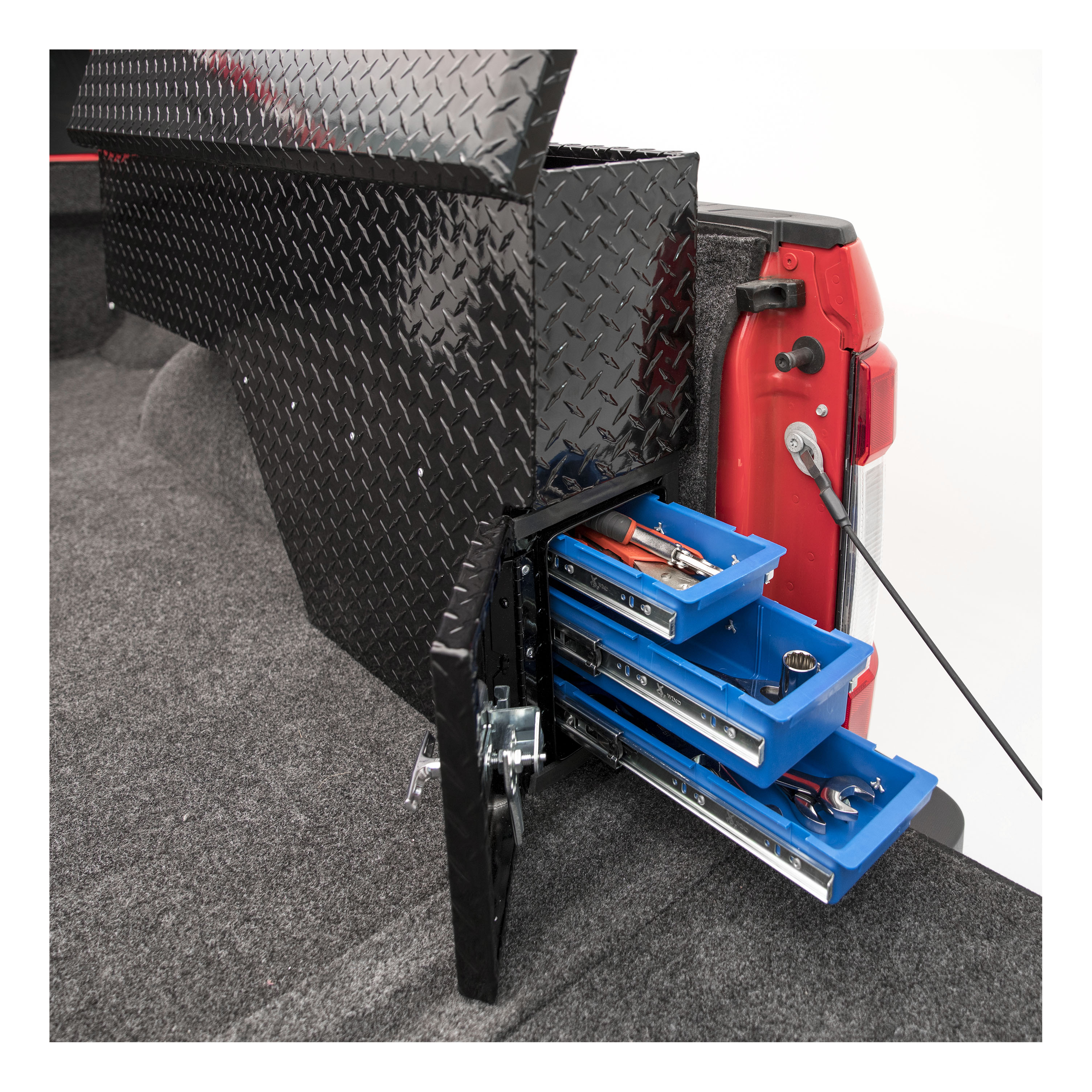 UWS Gloss Black Aluminum 48" Passenger-Side Wheel Well Tool Box (Heavy Packaging) EC30032 thumbnail 8