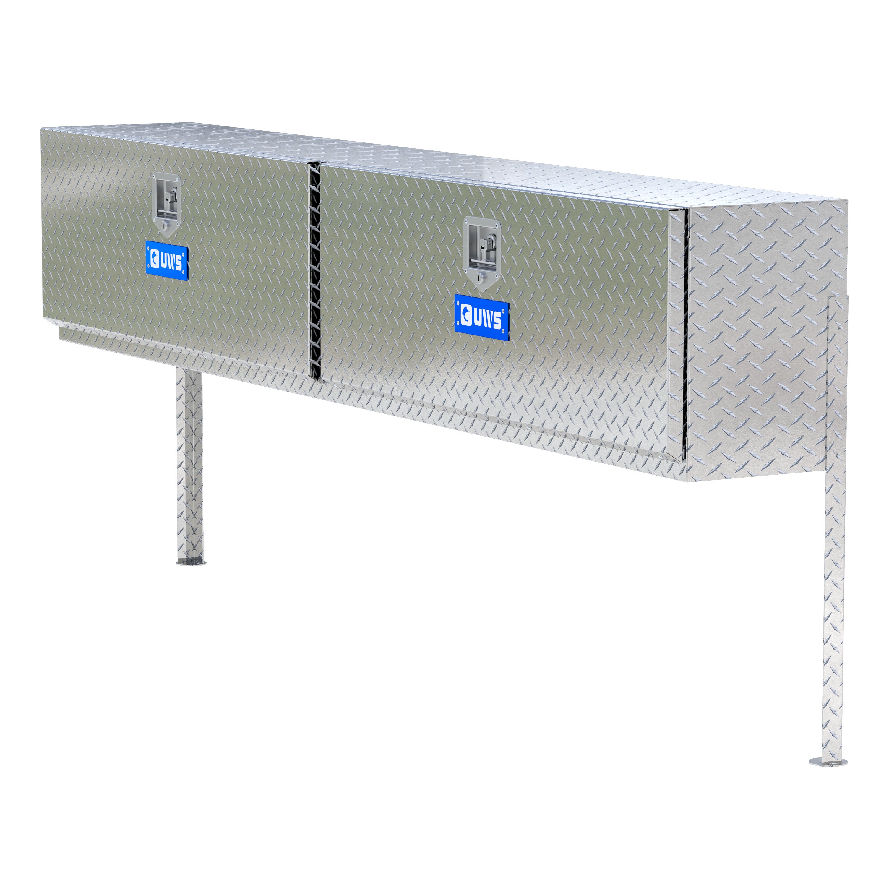 UWS Bright Aluminum 90" Double-Door Topside Truck Tool Box TBTS-90 thumbnail 0