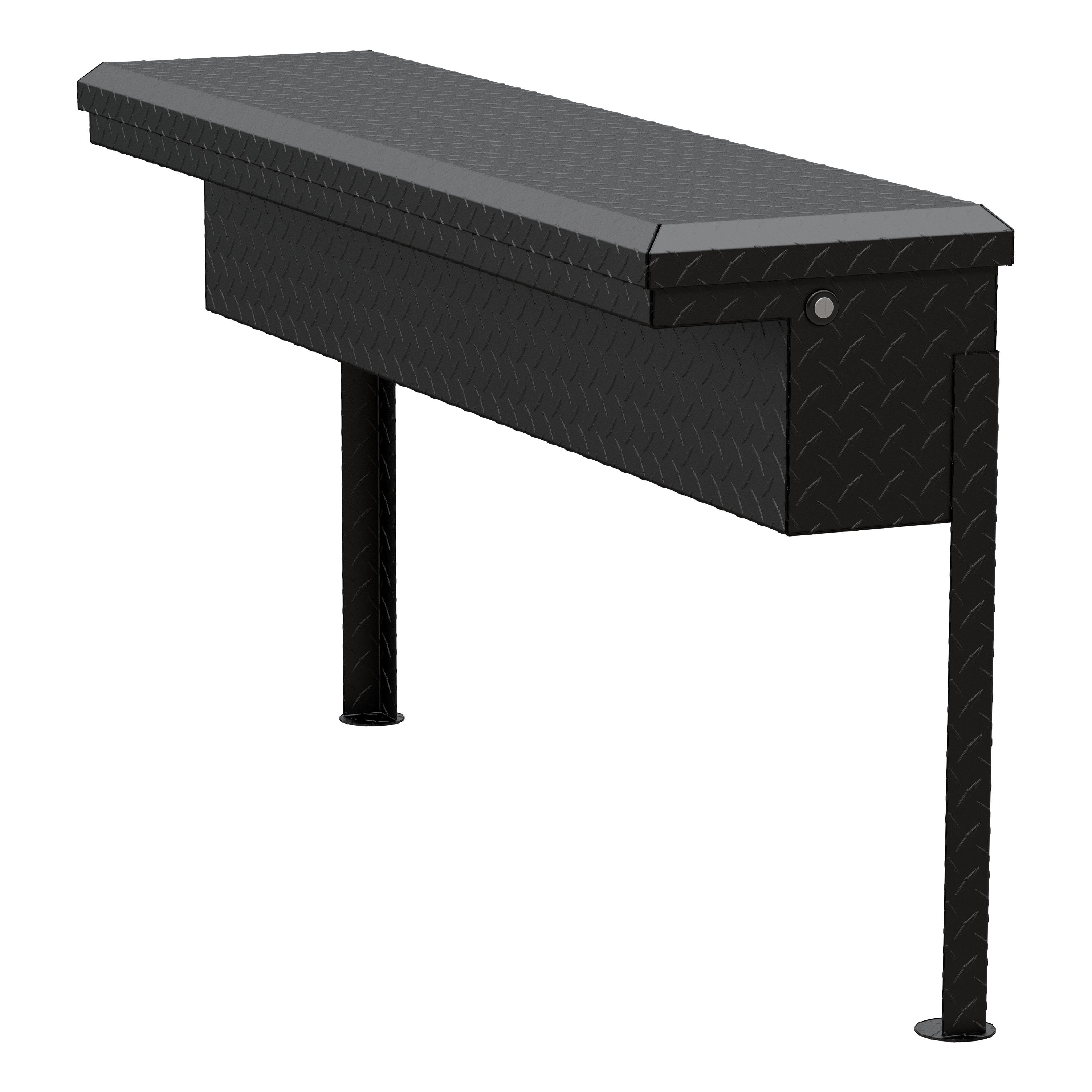 UWS Matte Black Aluminum 48" Truck Side Tool Box with Low Profile (Heavy Packaging) EC30203 thumbnail 5