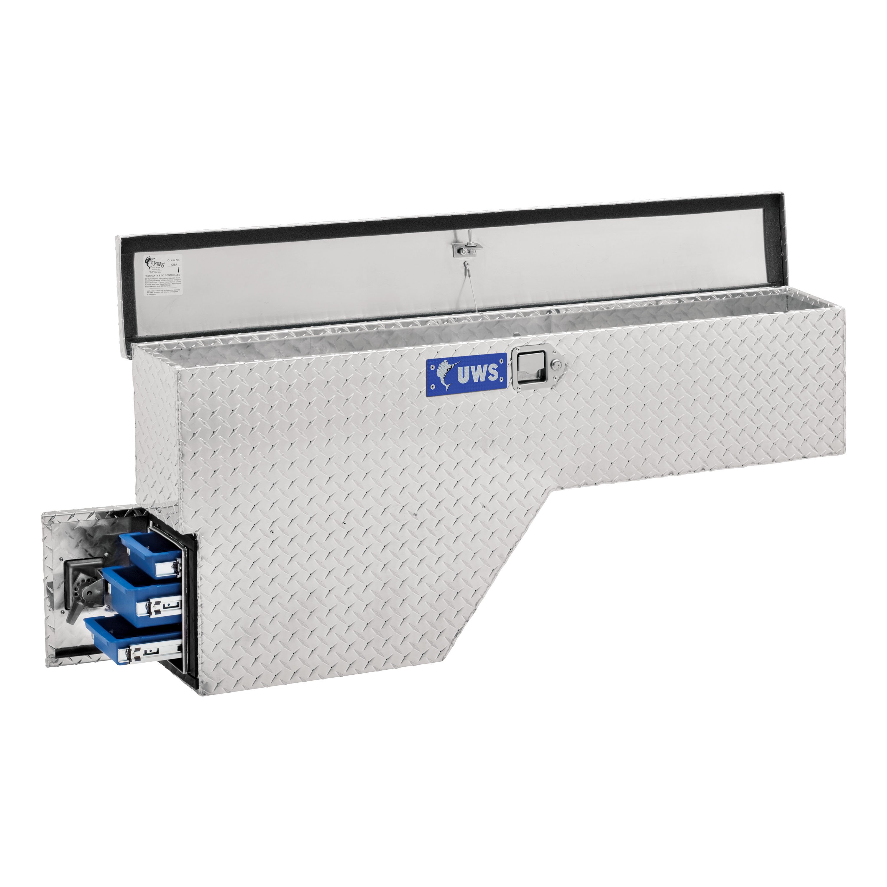 UWS Bright Aluminum 48" Passenger-Side Wheel Well Tool Box (Heavy Packaging) EC30021 thumbnail 1
