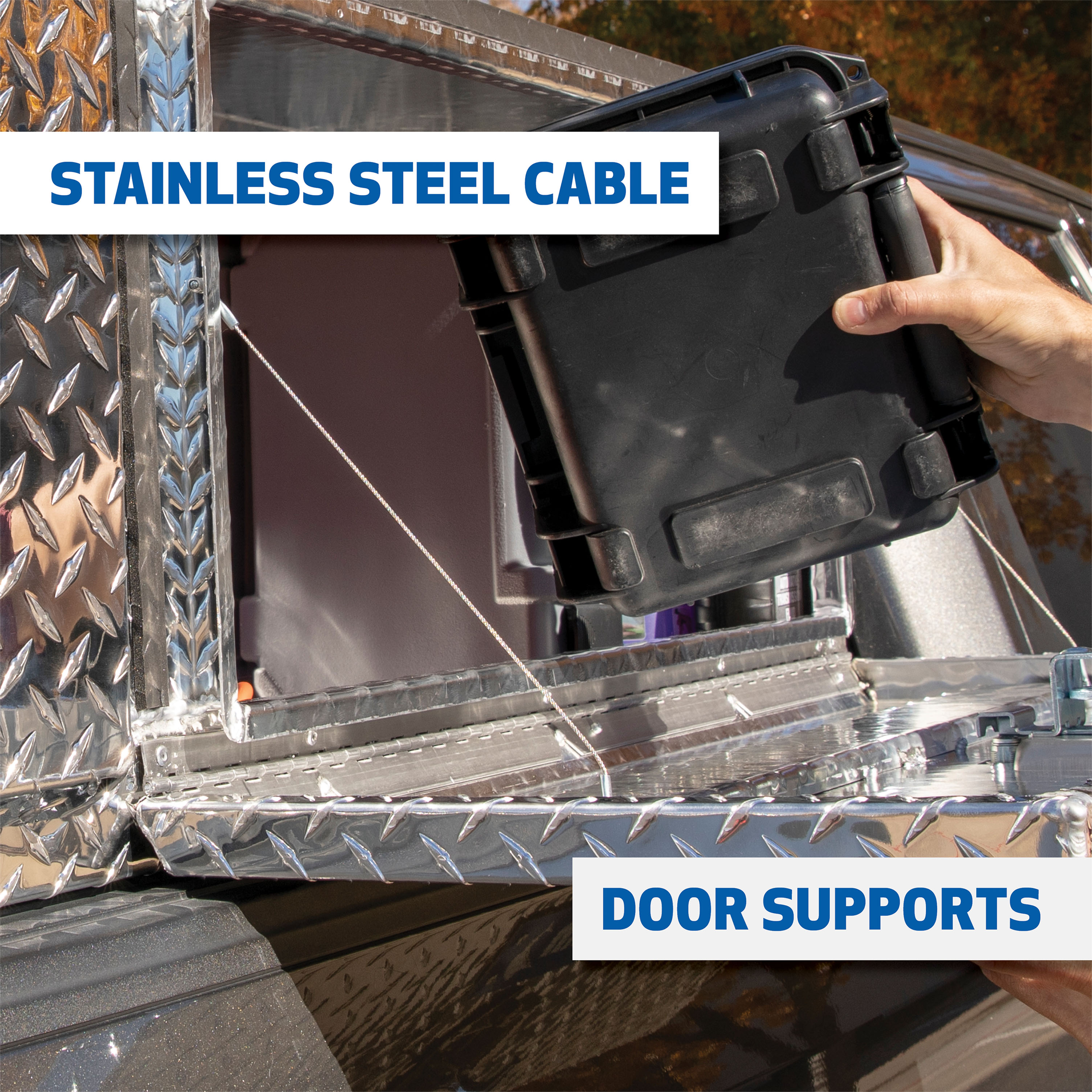 UWS Bright Aluminum 60" Single-Door Underbody Tool Box TBUB-60 thumbnail 4