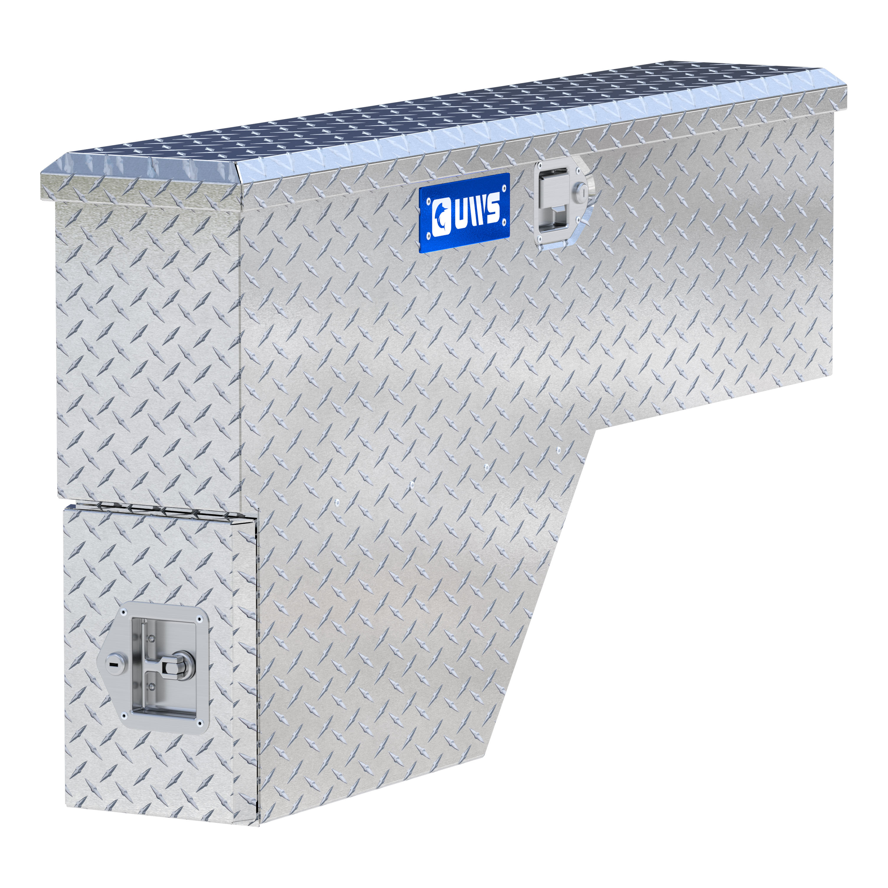 UWS Bright Aluminum 48" Passenger-Side Wheel Well Tool Box FW-48-DS-P thumbnail 0