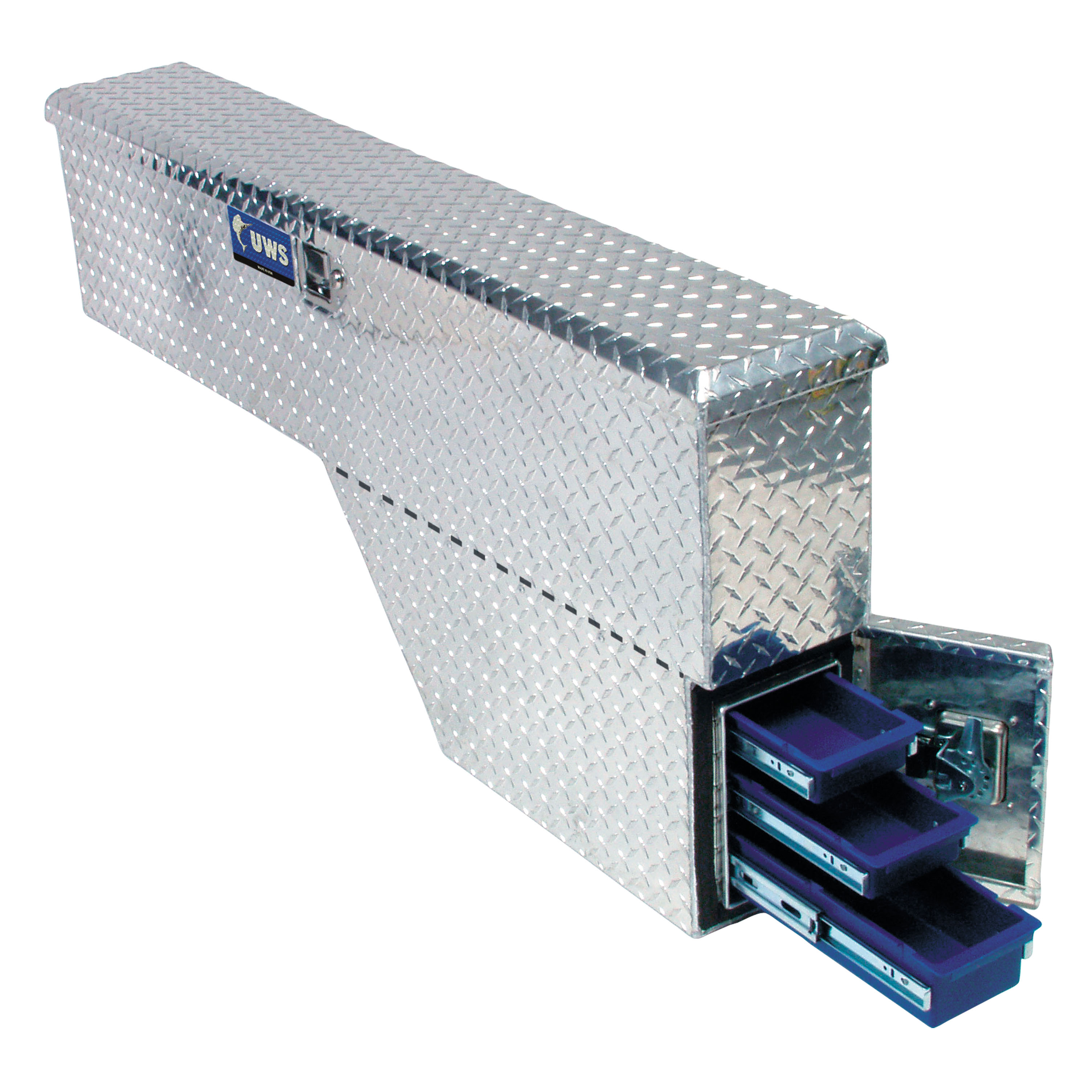 UWS Bright Aluminum 48" Passenger-Side Wheel Well Tool Box FW-48-DS-P thumbnail 4