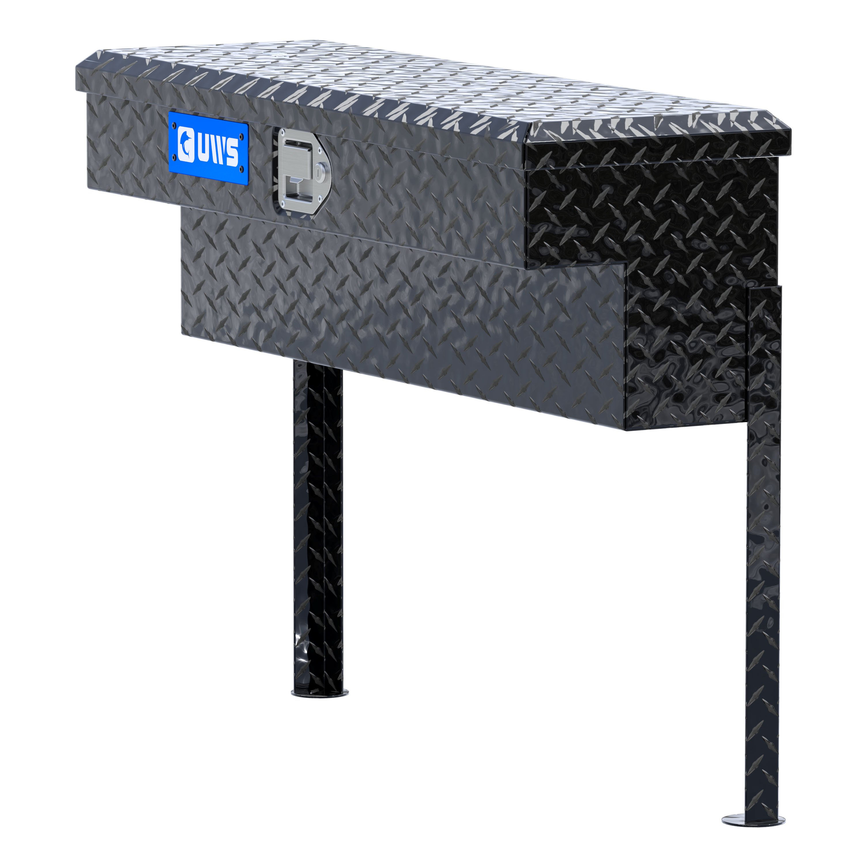 UWS Gloss Black Aluminum 36" Truck Side Tool Box TBSM-36-BLK thumbnail 0