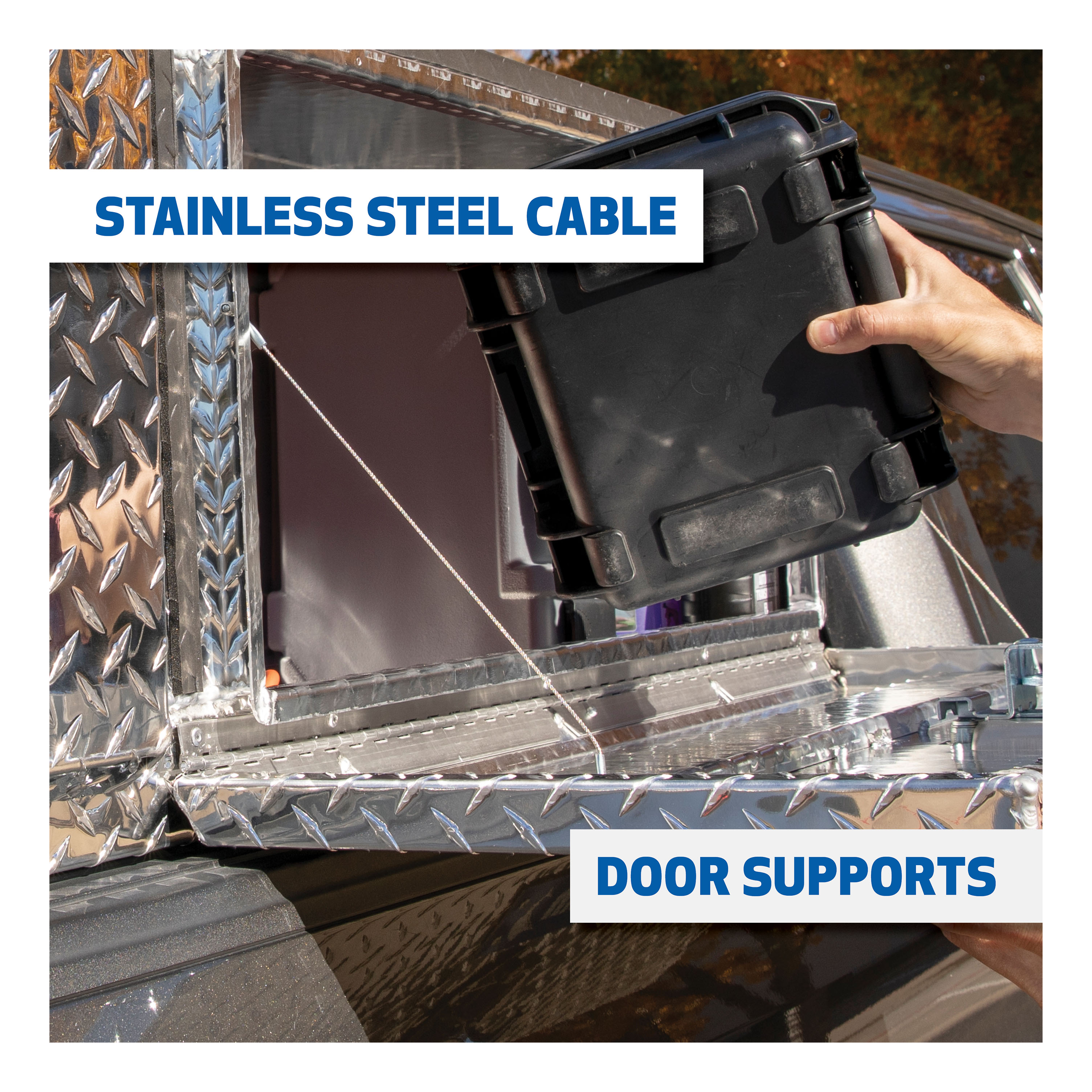 UWS Bright Aluminum 72" Double-Door Underbody Tool Box TBUB-72 thumbnail 4