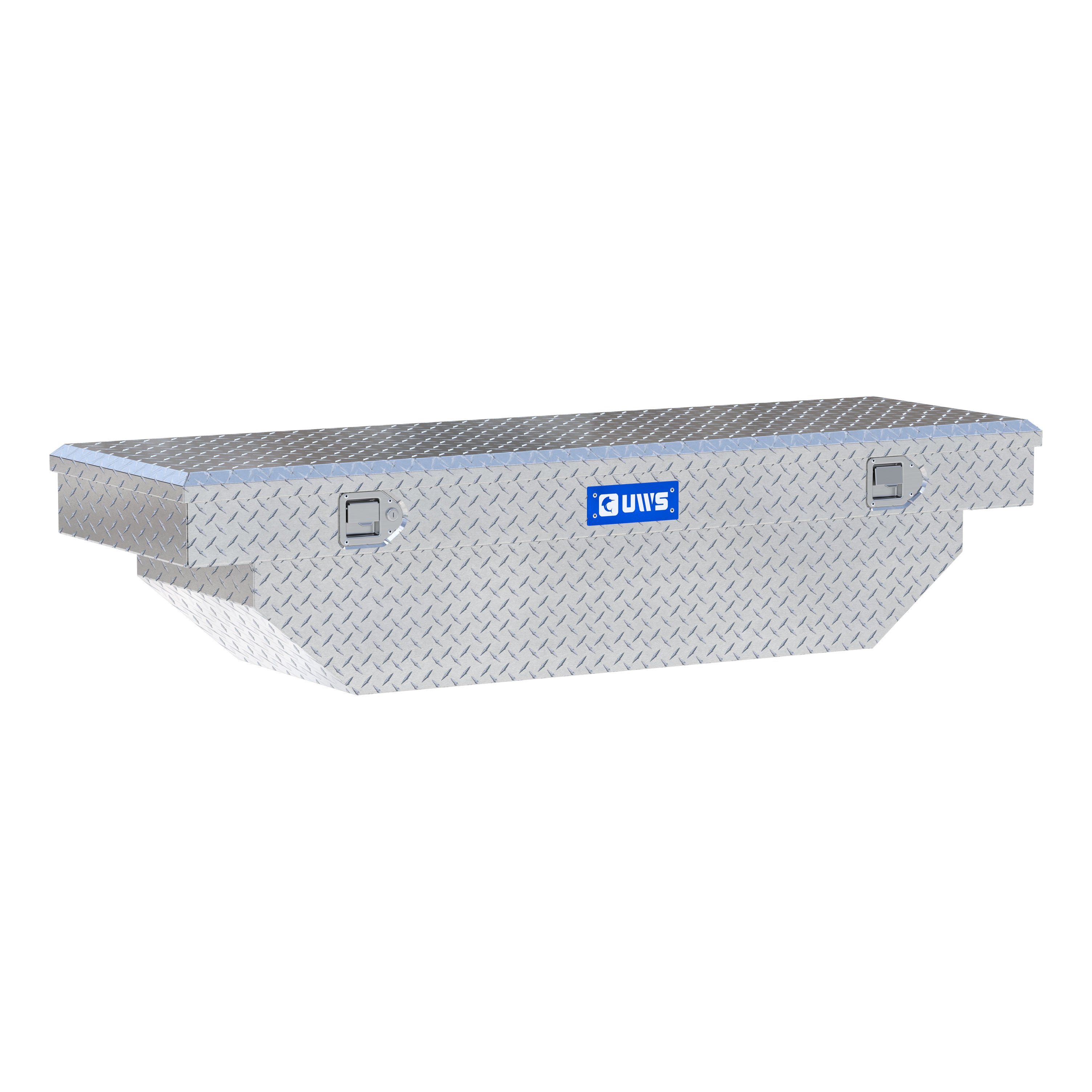 UWS Bright Aluminum 63" Angled Crossover Truck Tool Box TBS-63-A thumbnail 0