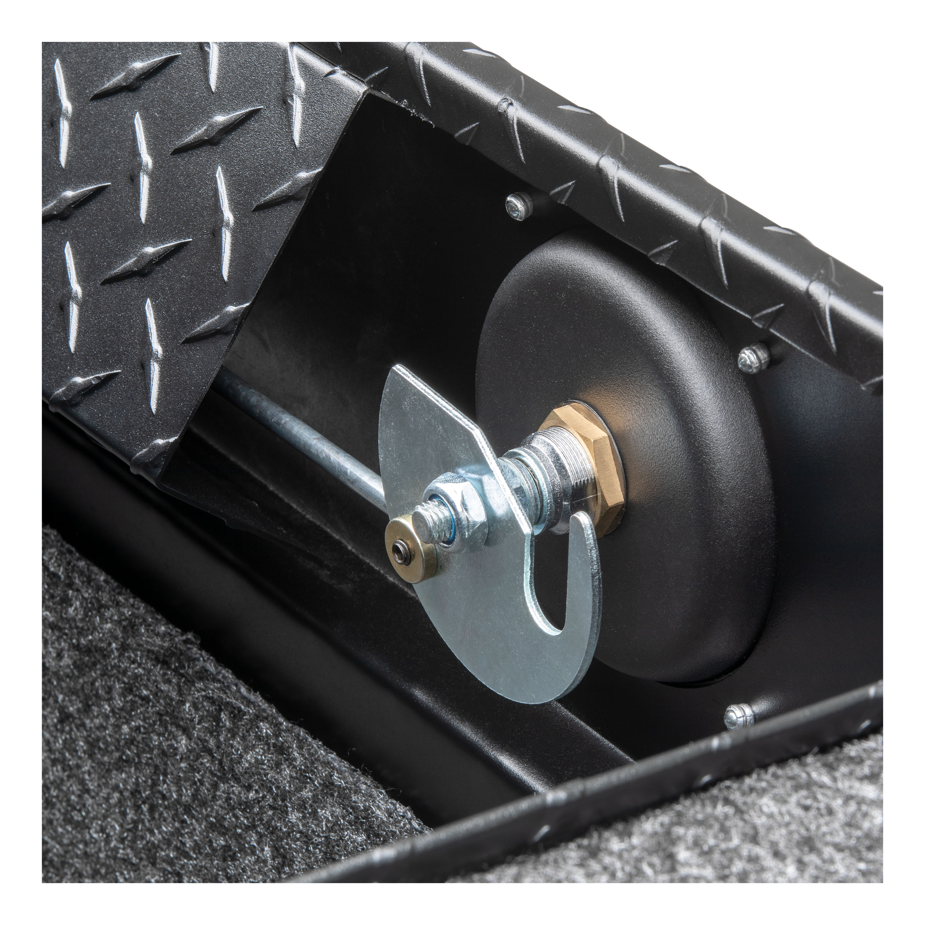 UWS Matte Black 63" Secure Lock Angled Tool Box, Low Profile SL-63-A-LP-MB thumbnail 3