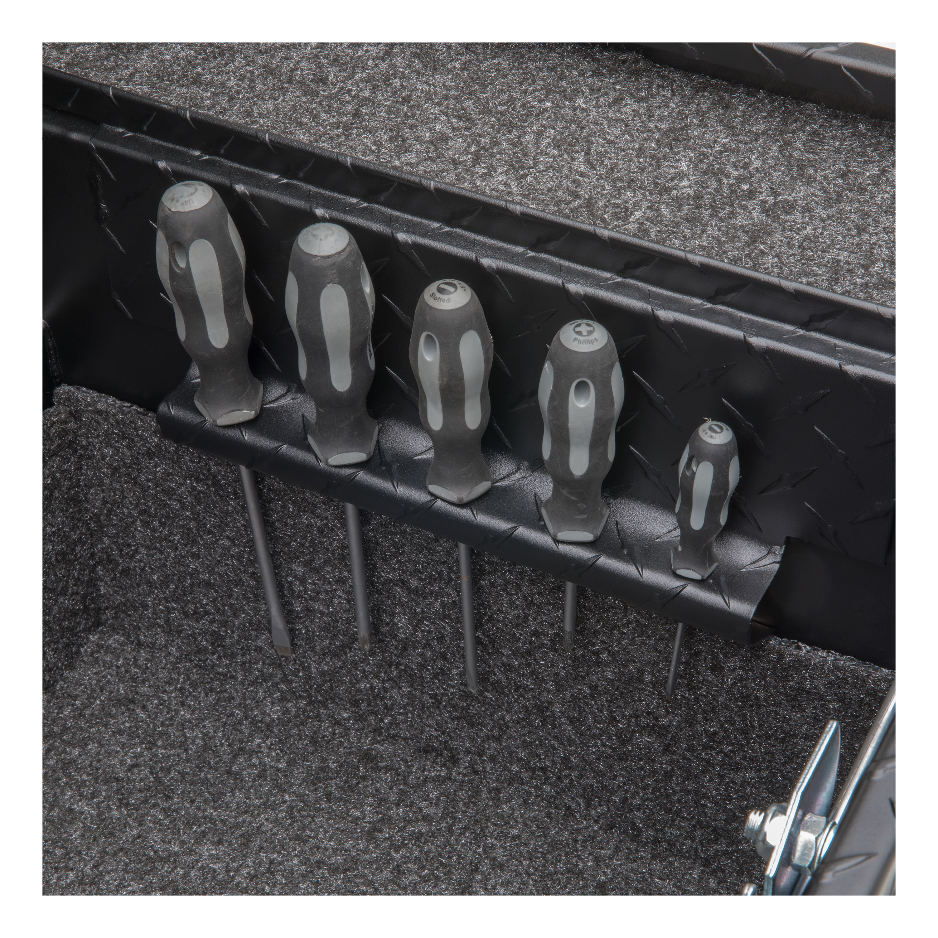 UWS Matte Black 63" Secure Lock Angled Tool Box, Low Profile SL-63-A-LP-MB thumbnail 8