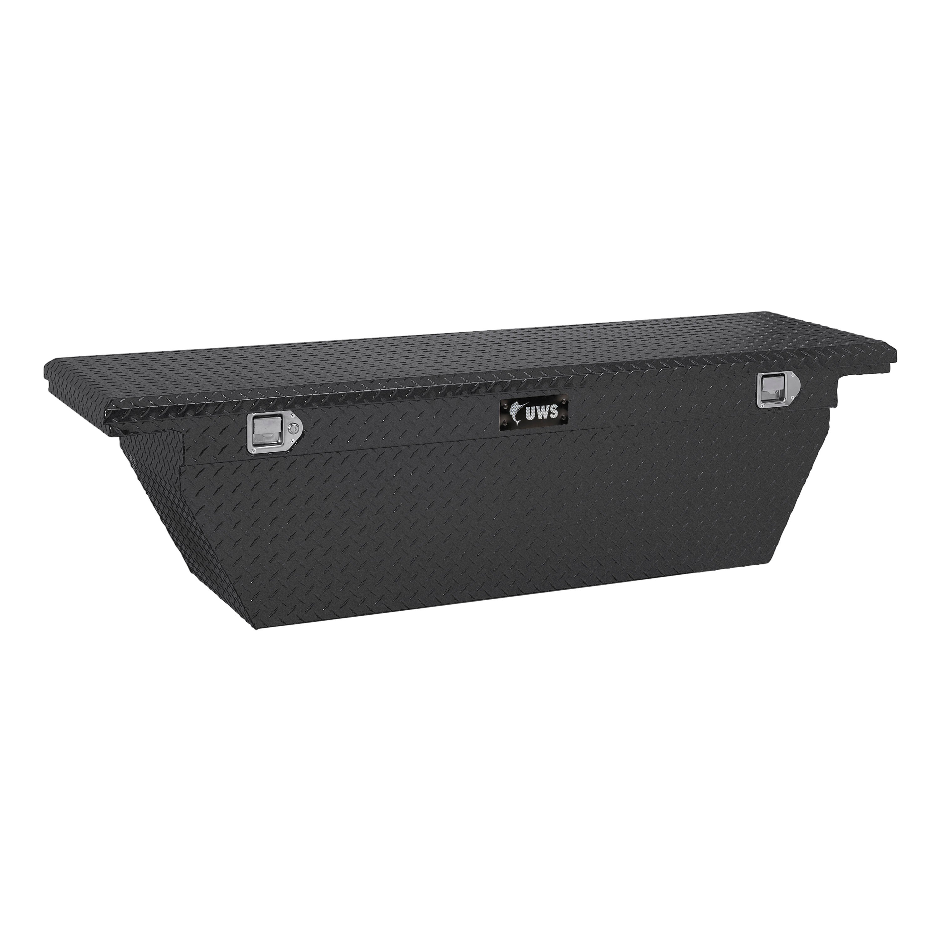 UWS Matte Black 69" Deep Angled Truck Tool Box, Low Profile TBSD-69-A-LP-MB thumbnail 0