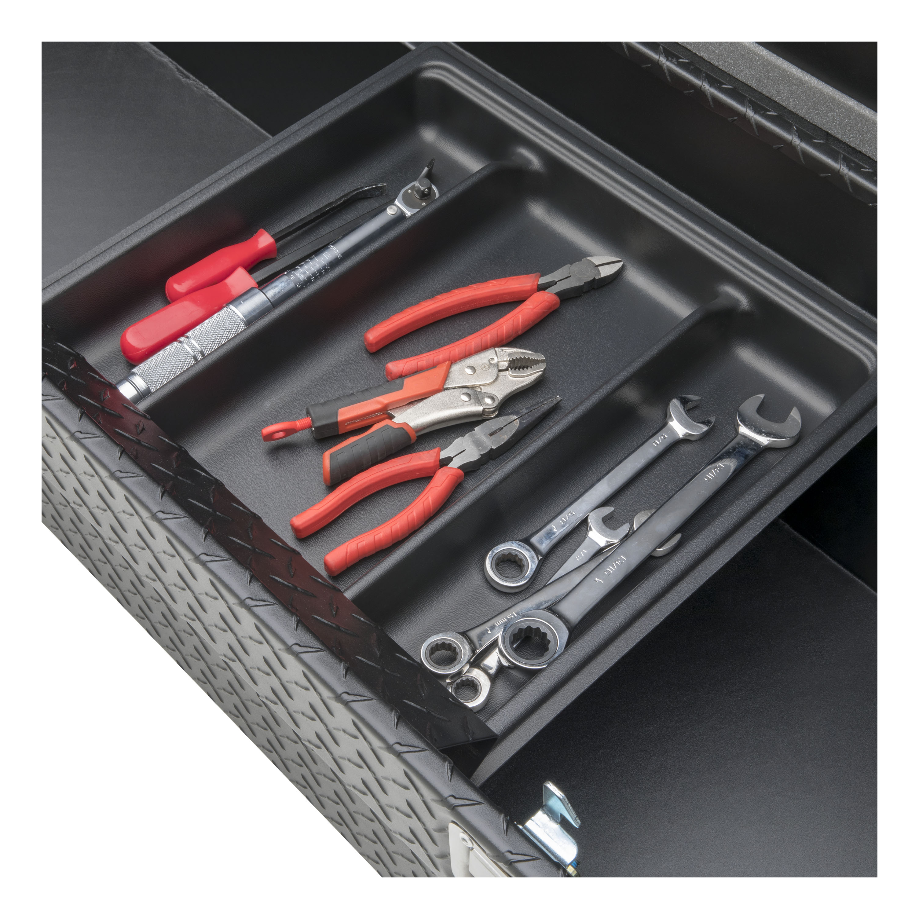 UWS Matte Black 69" Deep Angled Truck Tool Box, Low Profile TBSD-69-A-LP-MB thumbnail 6