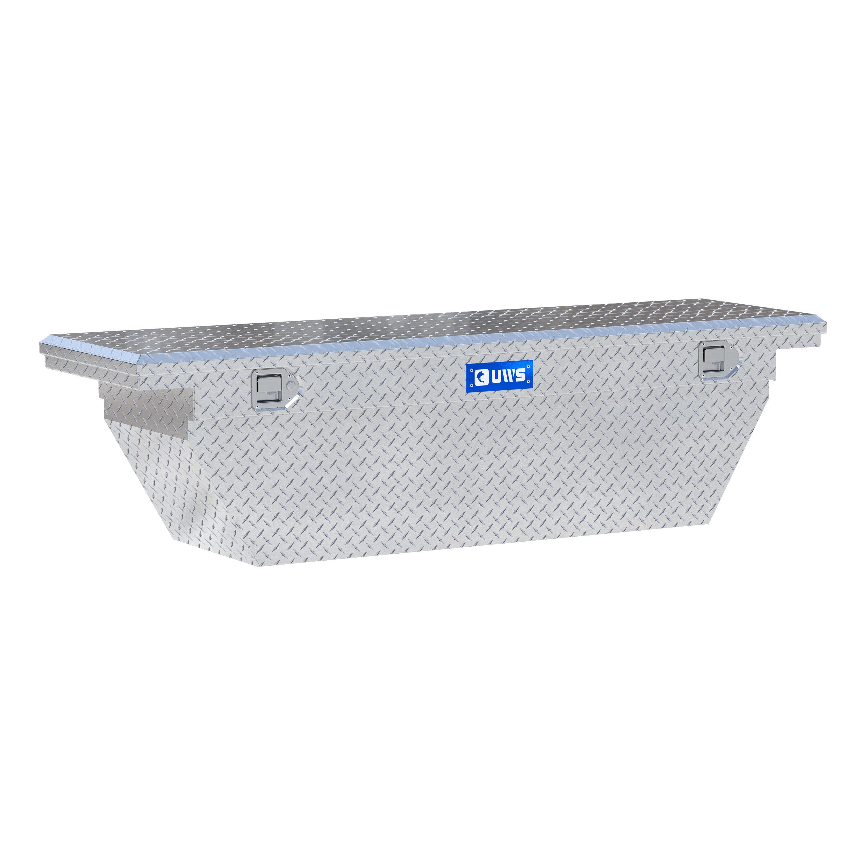 UWS Bright Aluminum 69" Deep Angled Truck Tool Box, Low Profile TBSD-69-A-LP thumbnail 0