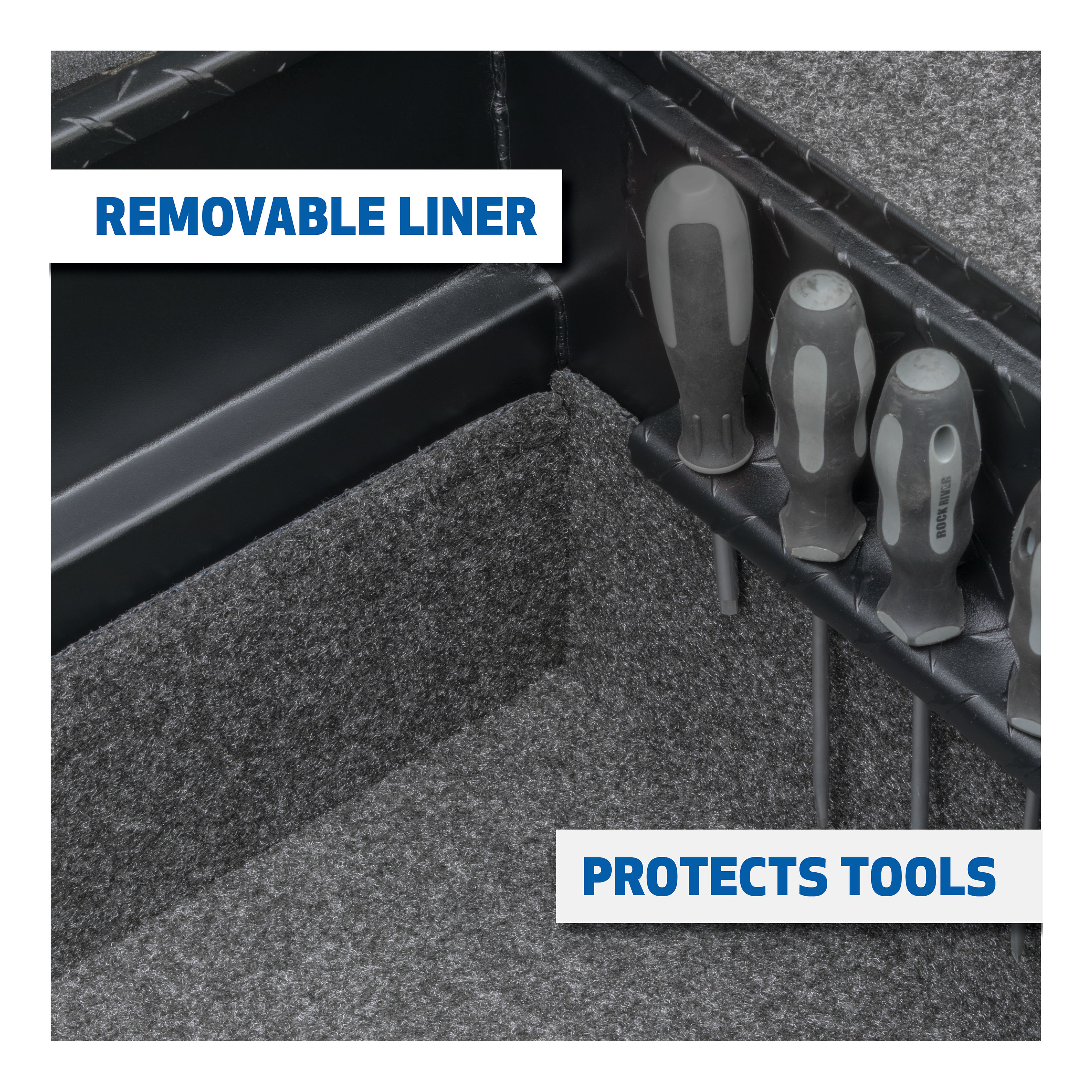 UWS Matte Black Aluminum 69" Deep Angled Secure Lock Tool Box, Low Profile, Rail SLD69-A-LP-MB-R thumbnail 7