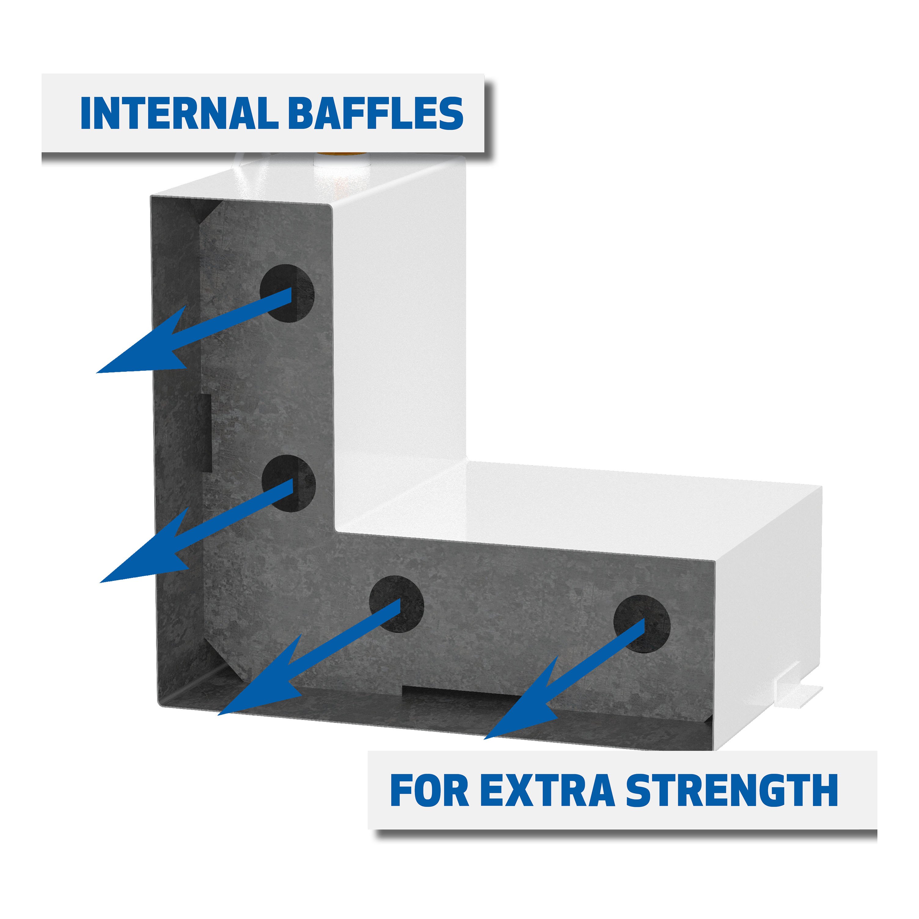 UWS White 100-Gallon L-Shape Steel Transfer Tank ST-100-L-W thumbnail 4