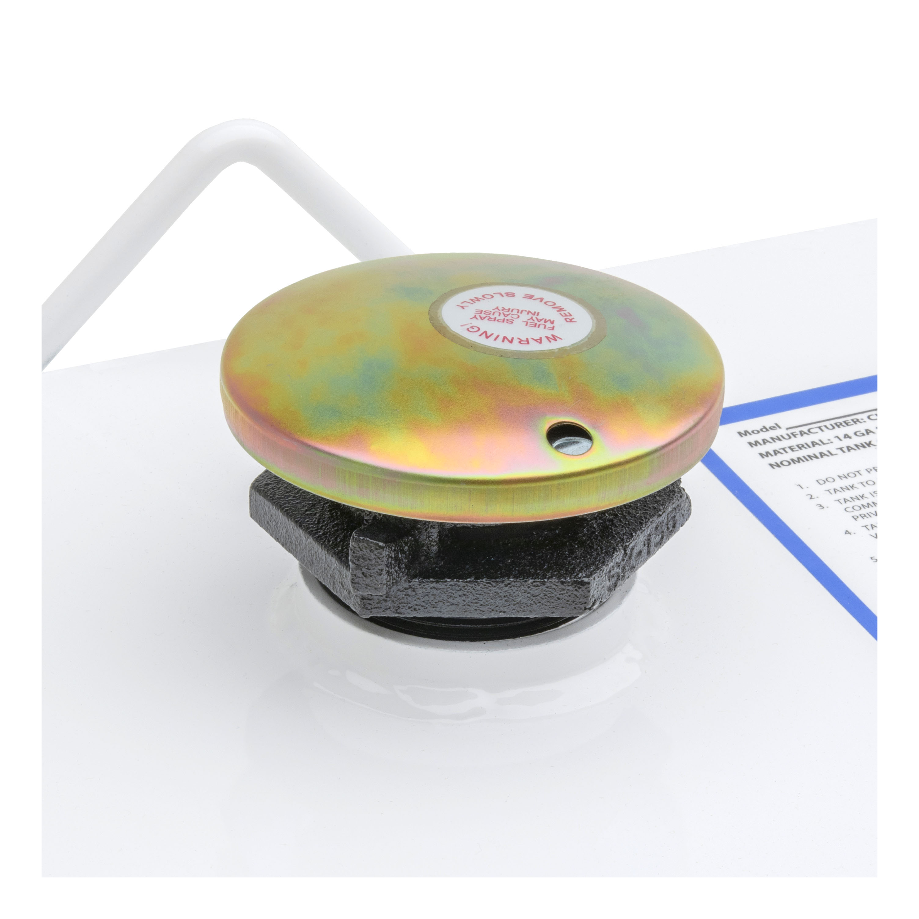 UWS White 85-Gallon L-Shape Steel Transfer Tank ST-85-L-W thumbnail 3