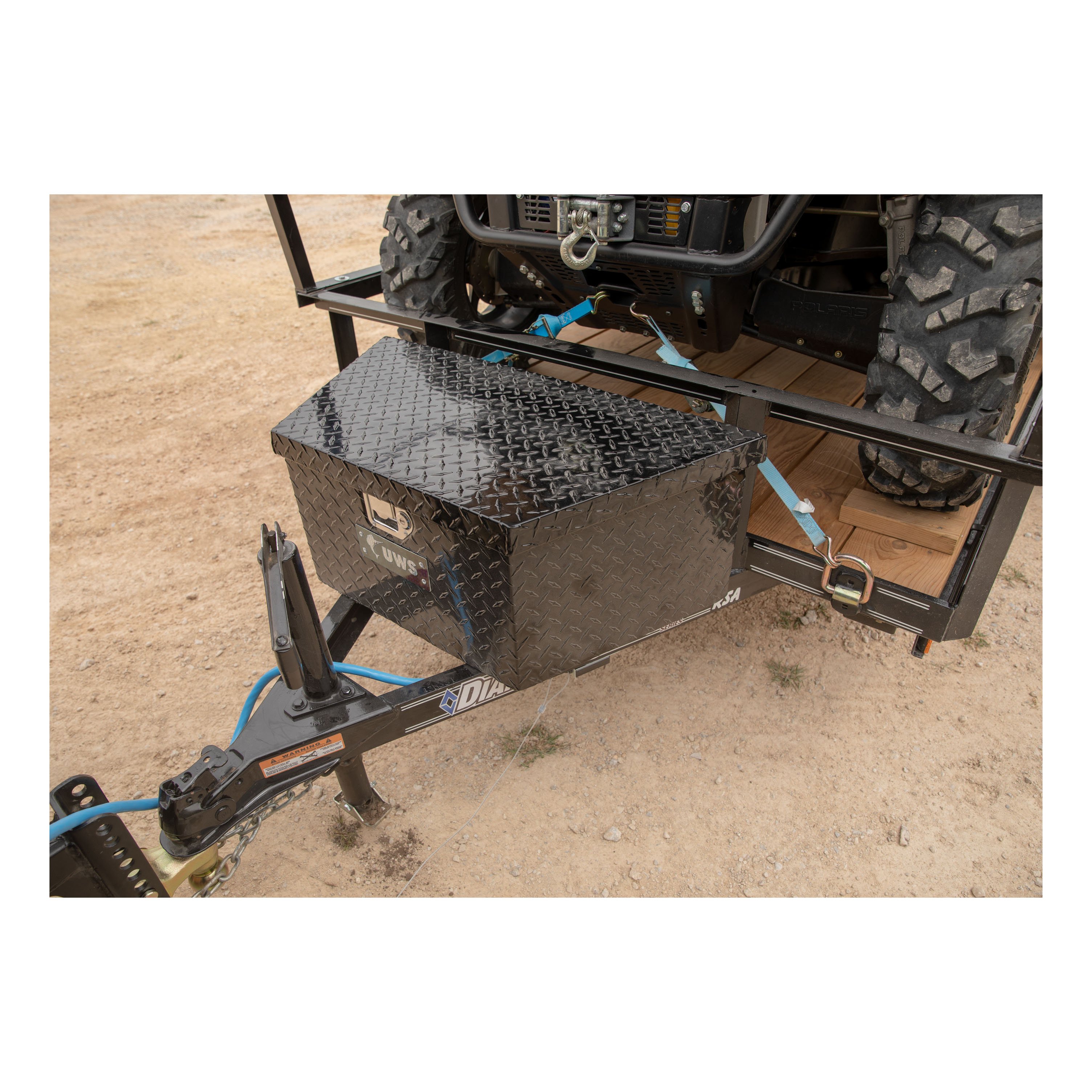 UWS Gloss Black Aluminum 34" Trailer Tongue Box with Low Profile TBV-34-LP-BLK thumbnail 7