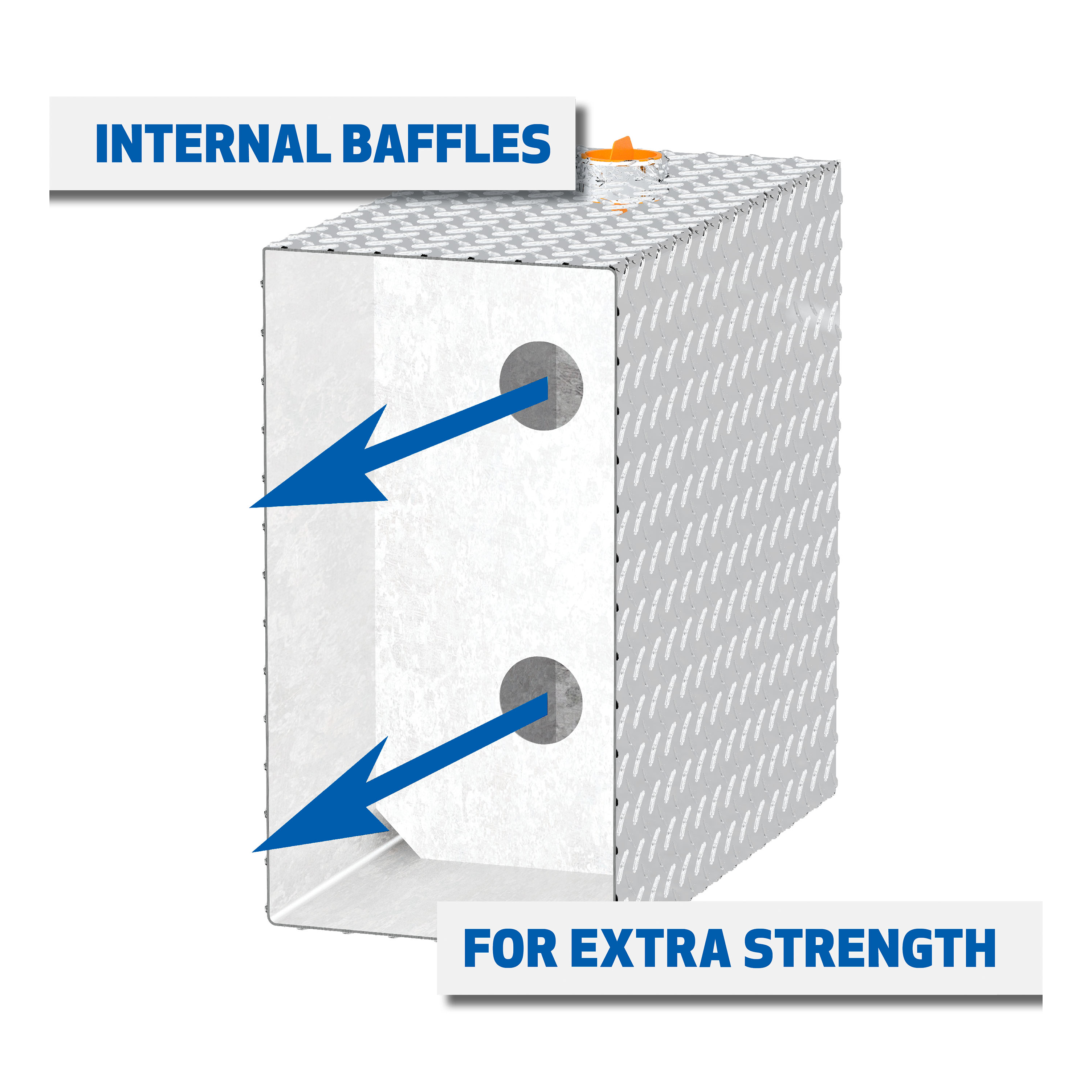 UWS 100-Gallon Rectangle Bright Aluminum Transfer Tank TT-100-RT-T-P thumbnail 3