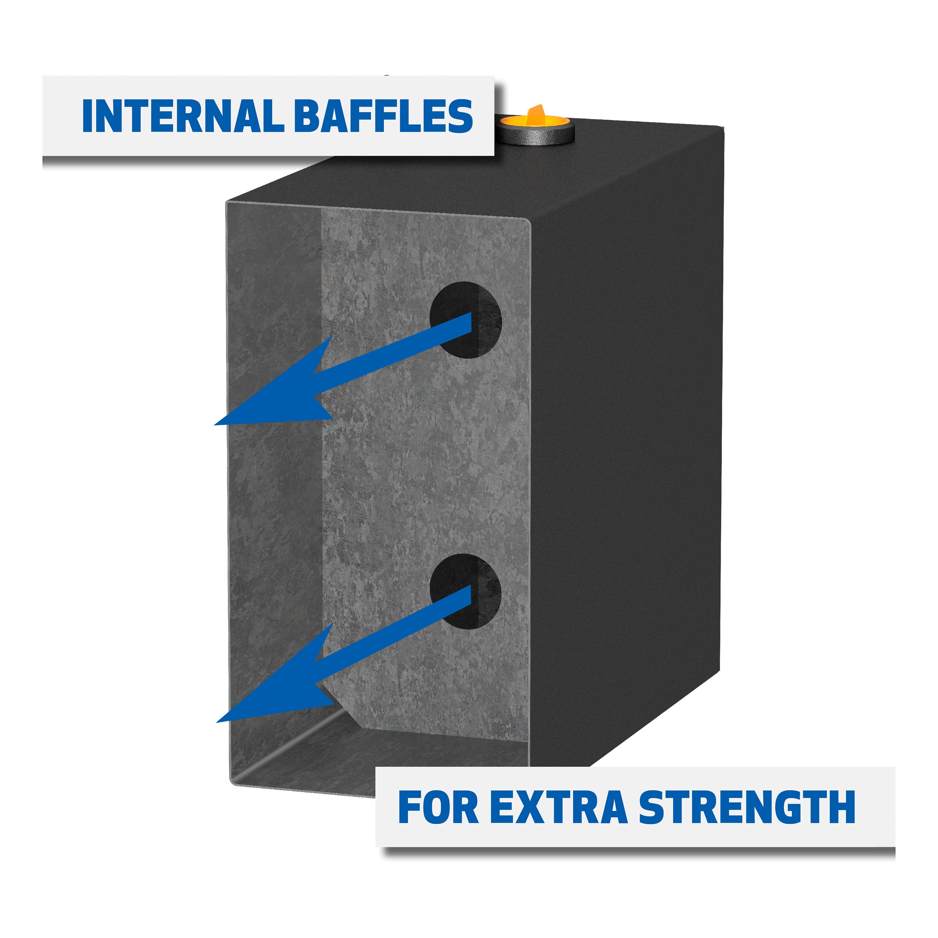 UWS Matte Black 100-Gallon Rectangle Steel Transfer Tank ST-100-RT-MB thumbnail 4