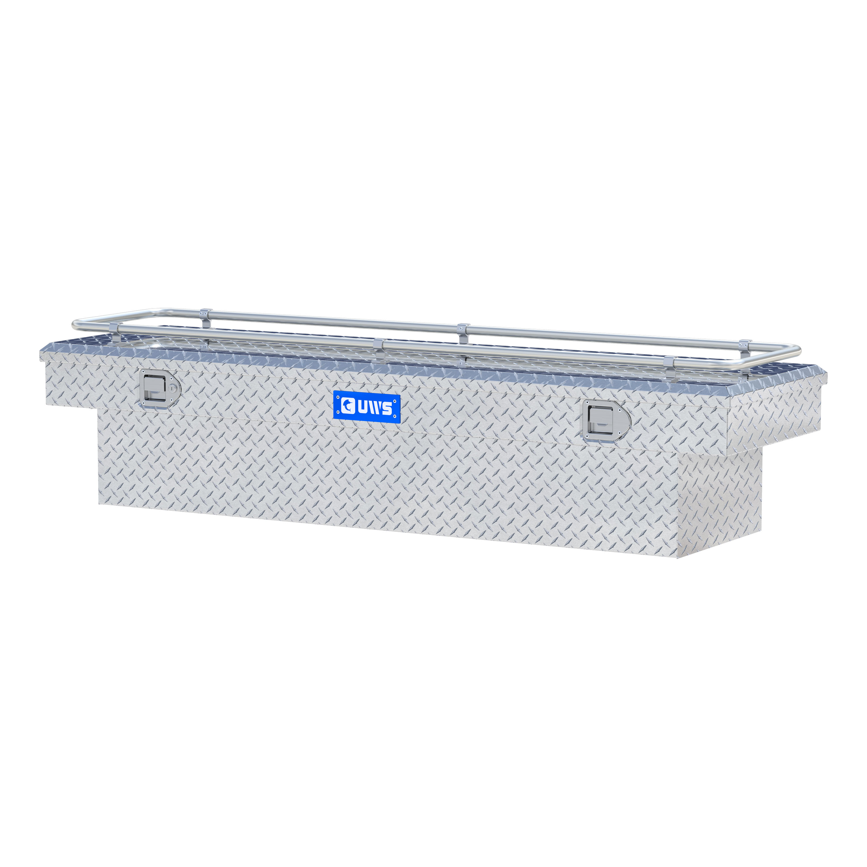 UWS Bright Aluminum 69" Crossover Truck Tool Box with Rail TBS-69-R thumbnail 2
