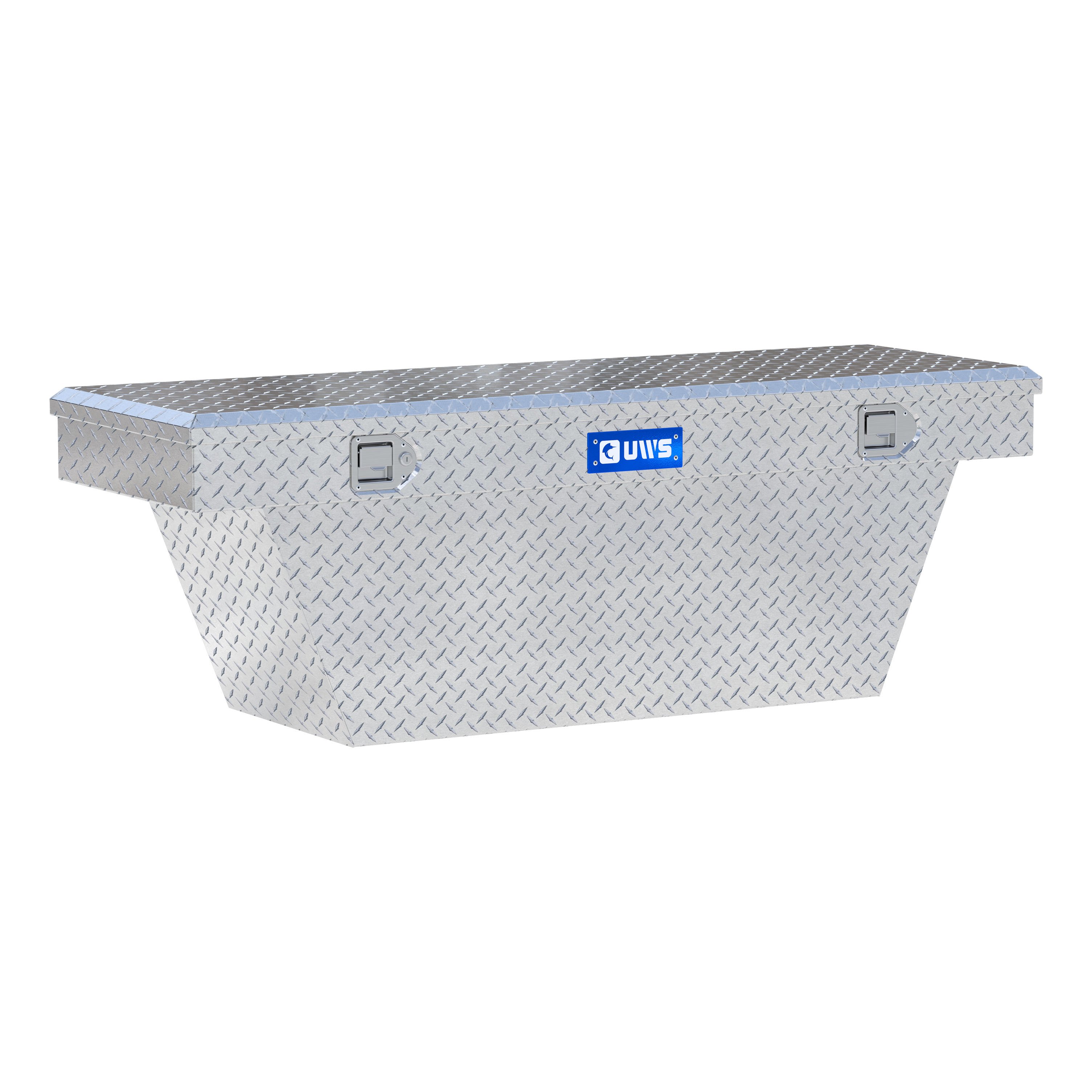 UWS Bright Aluminum 60" Deep Angled Crossover Truck Tool Box TBSD-60A thumbnail 0