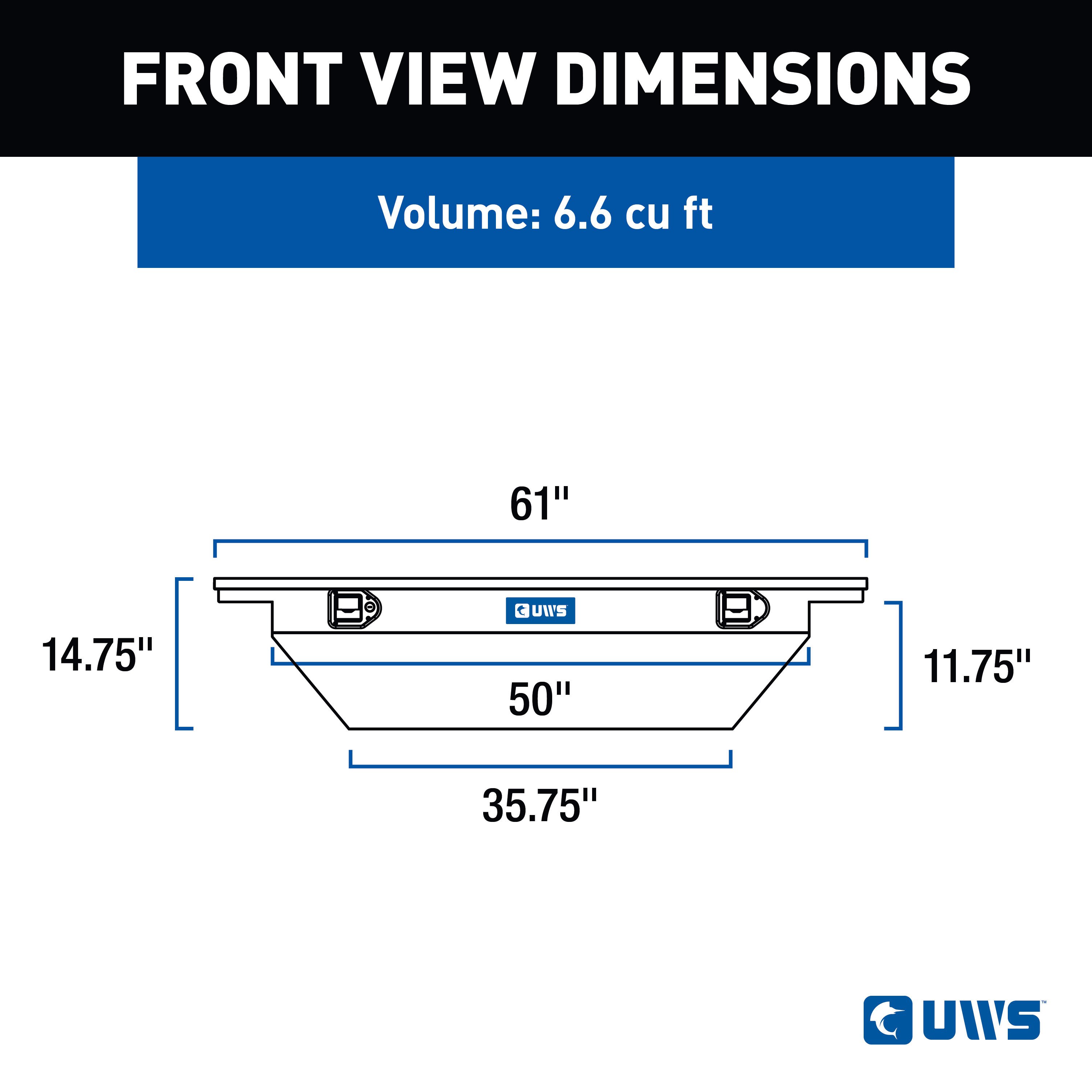 UWS Gloss Black Aluminum 60" Angled Crossover Box with Low Profile (Heavy Packaging) EC10202 thumbnail 8