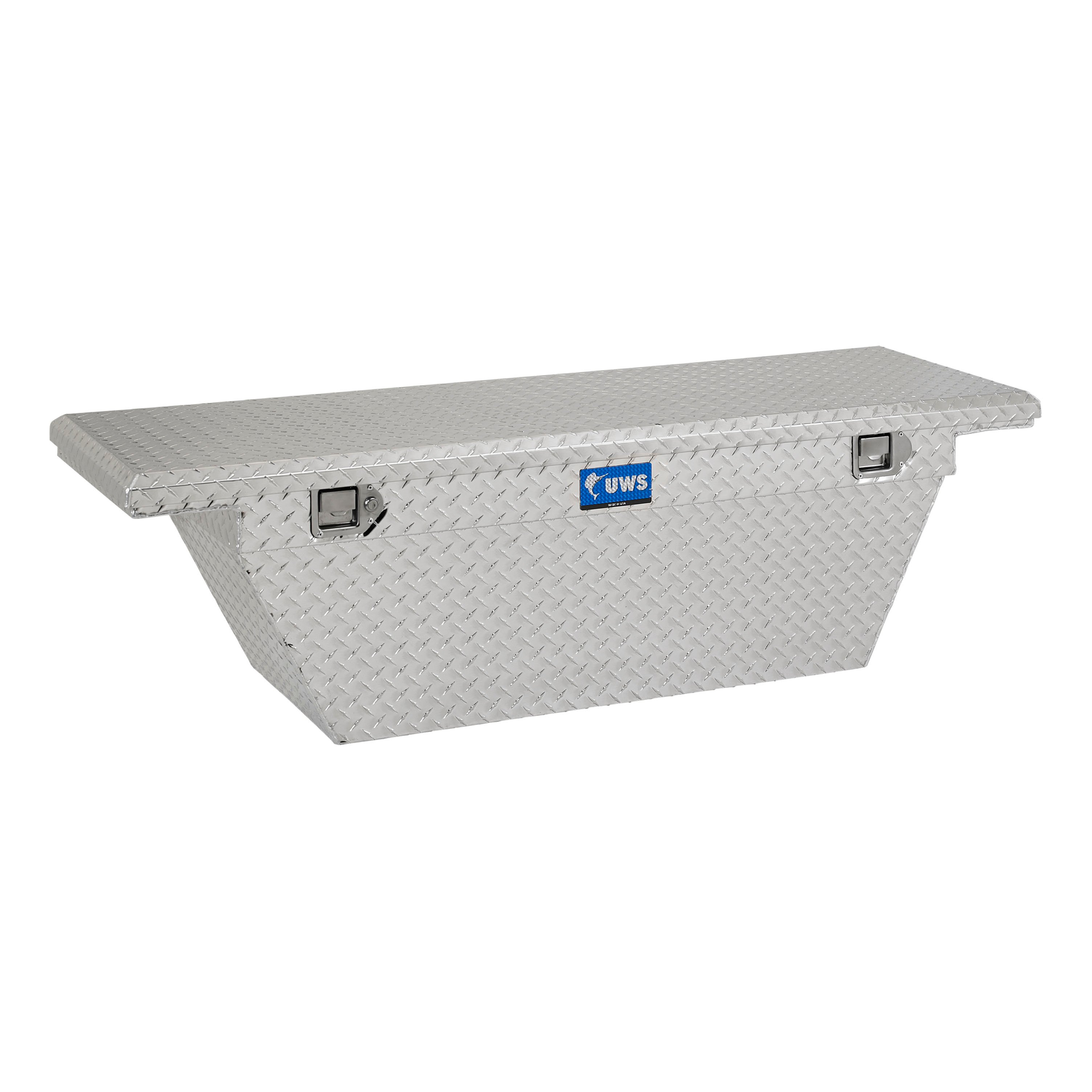 UWS Bright Aluminum 60" Deep Angled Truck Tool Box, Low Profile TBSD-60A-LP thumbnail 0