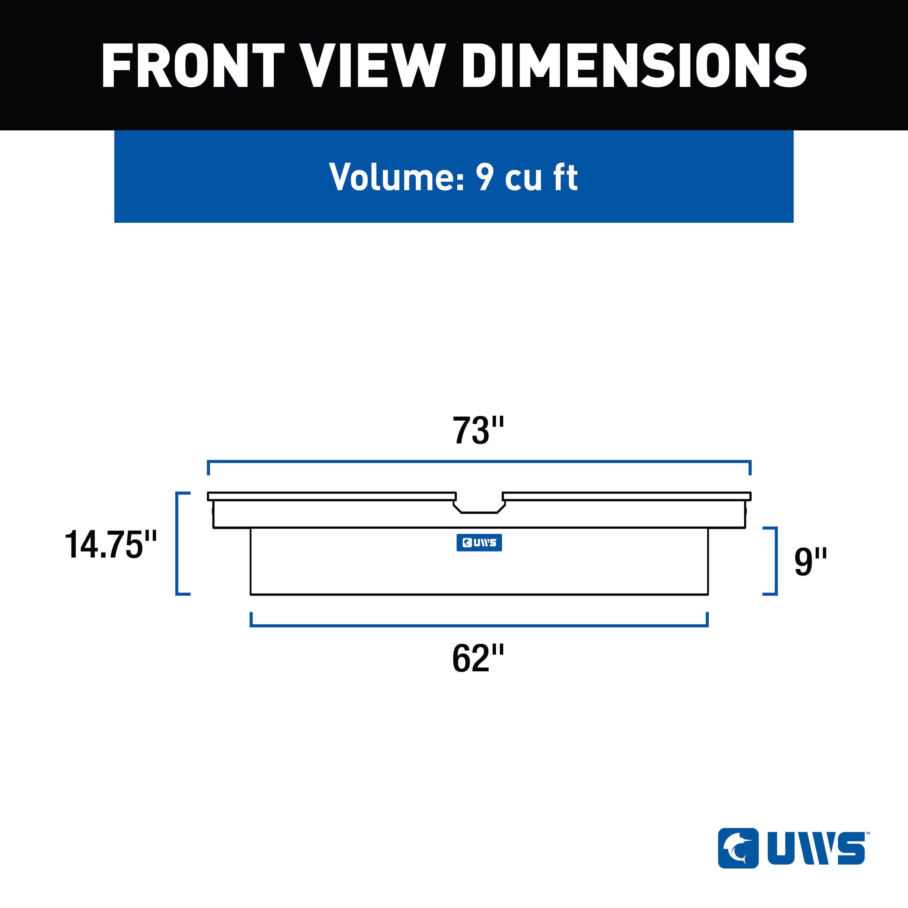 UWS Bright Aluminum 72" Gull Wing Crossover Truck Tool Box (Heavy Packaging) EC10071 thumbnail 2