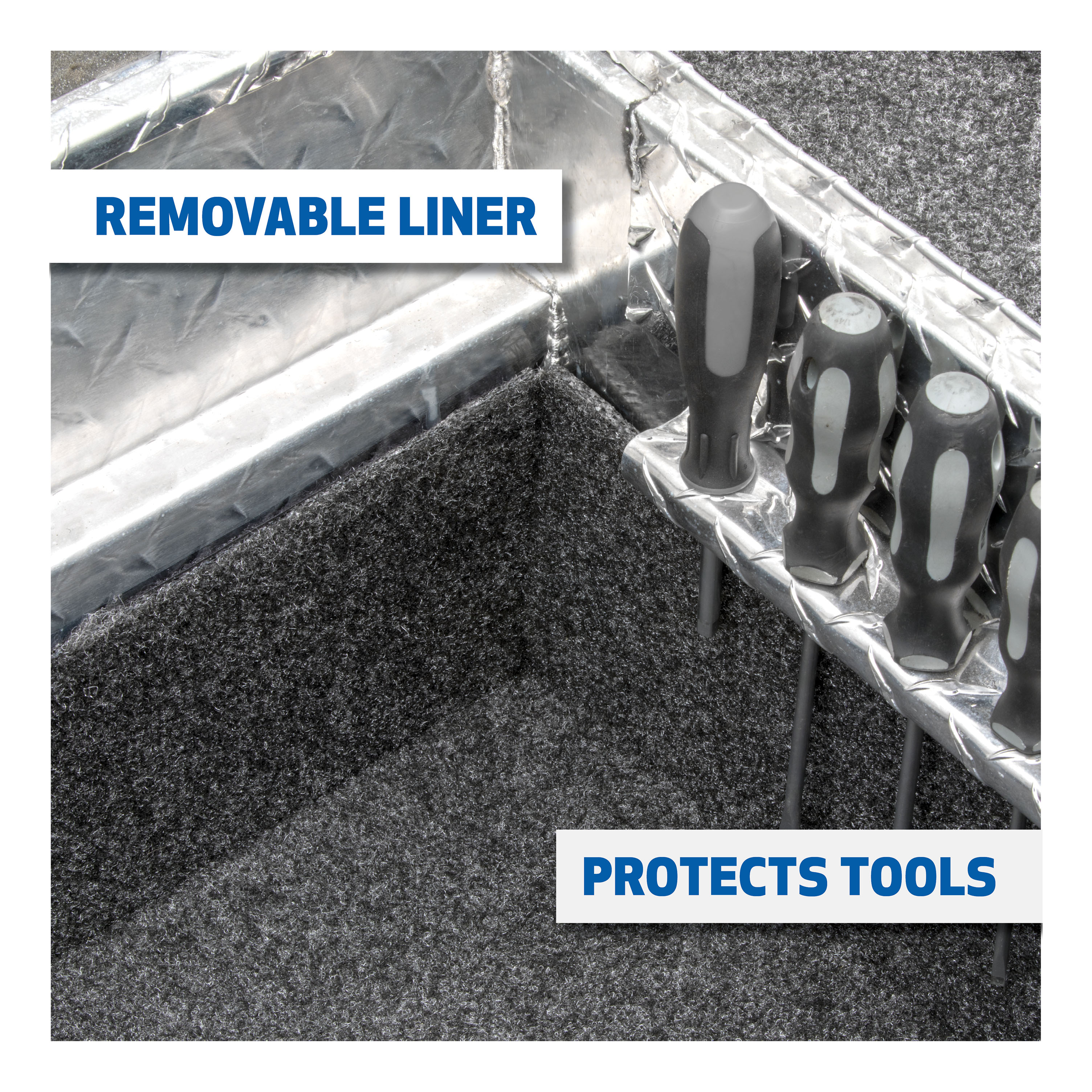 UWS Bright Aluminum 69" Deep Angled Secure Lock Truck Tool Box with Low Profile SLD-69-A-LP thumbnail 8