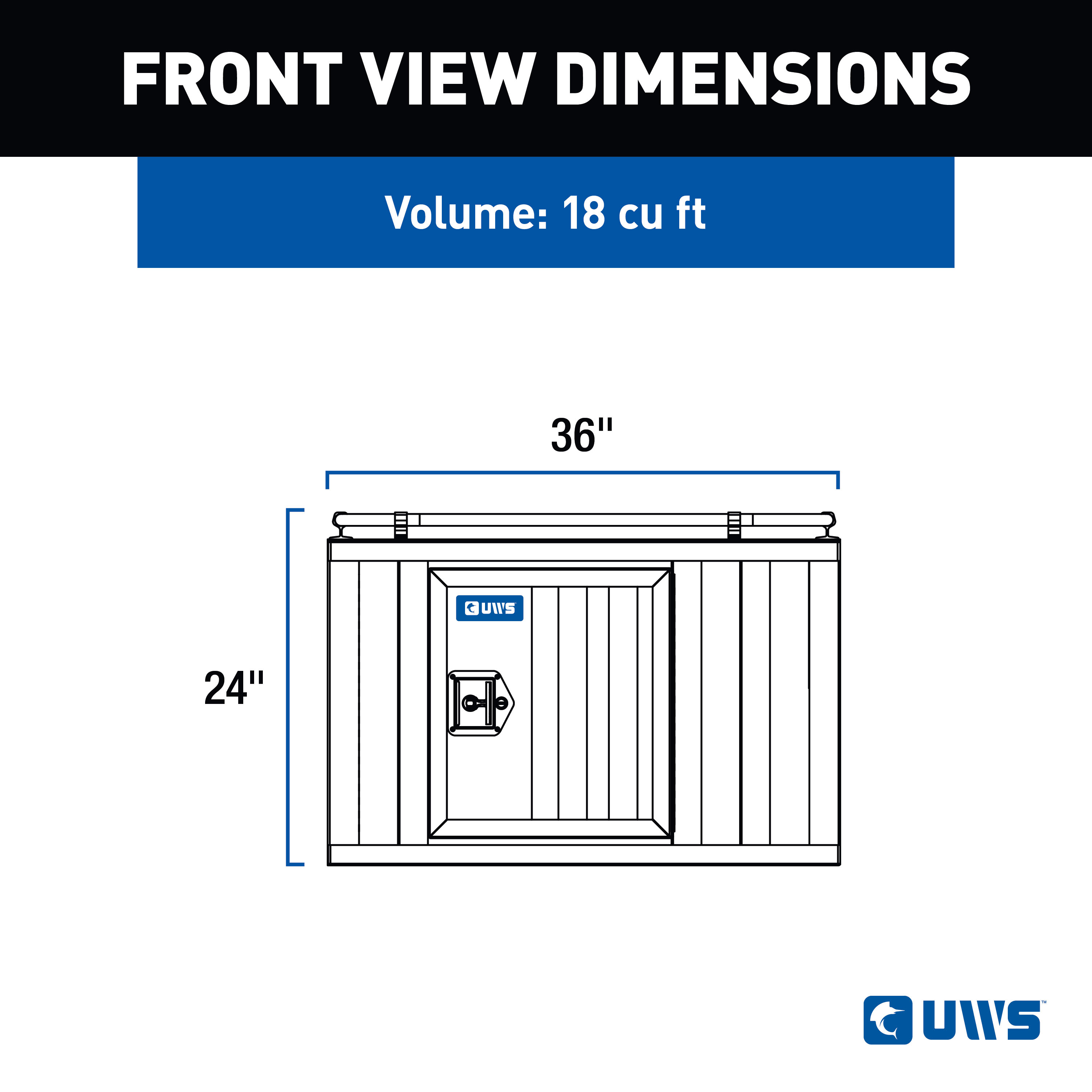UWS Bright Aluminum 36" x 36" Single-Door Dog Box DB-3636 thumbnail 6