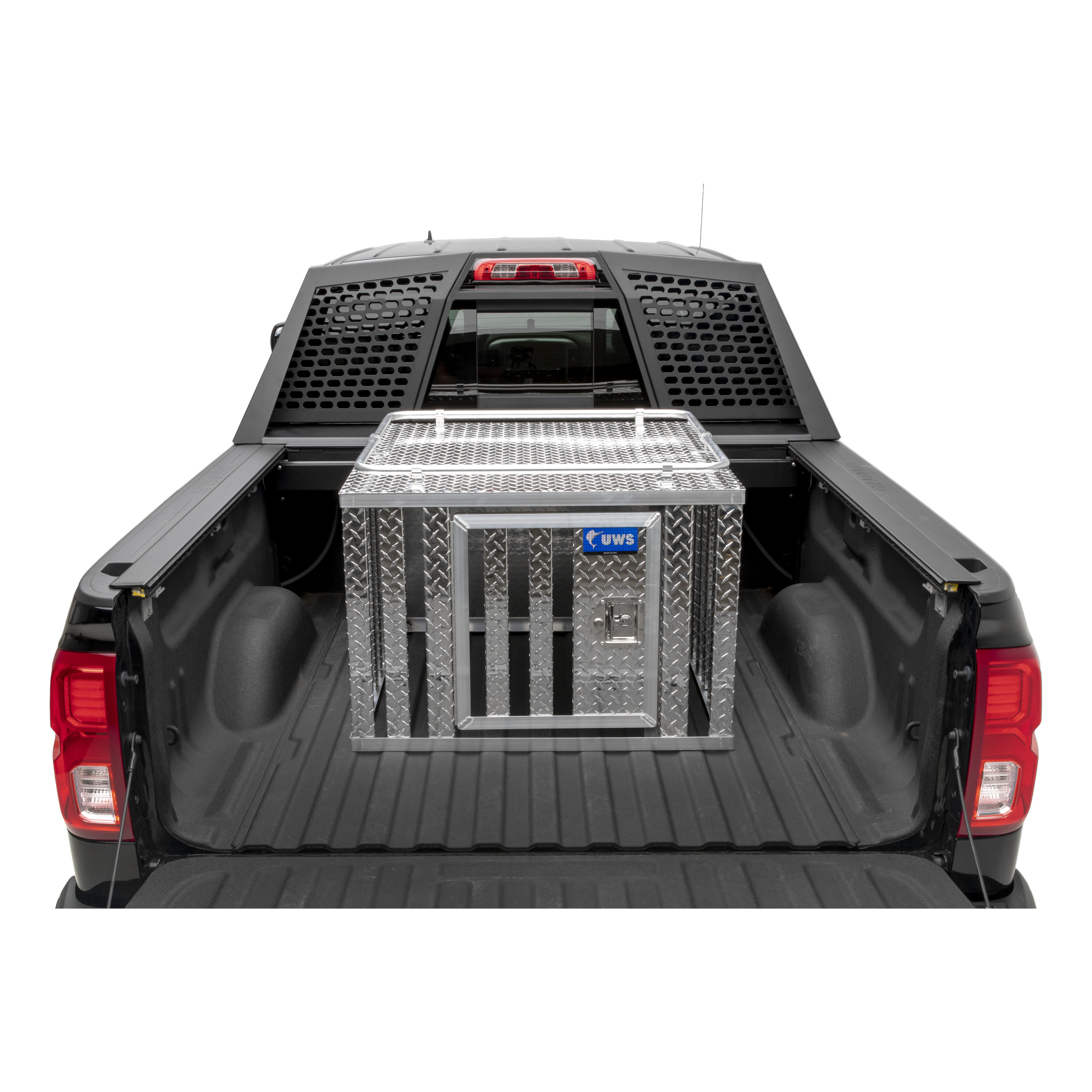 UWS Bright Aluminum 36" x 36" Single-Door Dog Box DB-3636 thumbnail 4