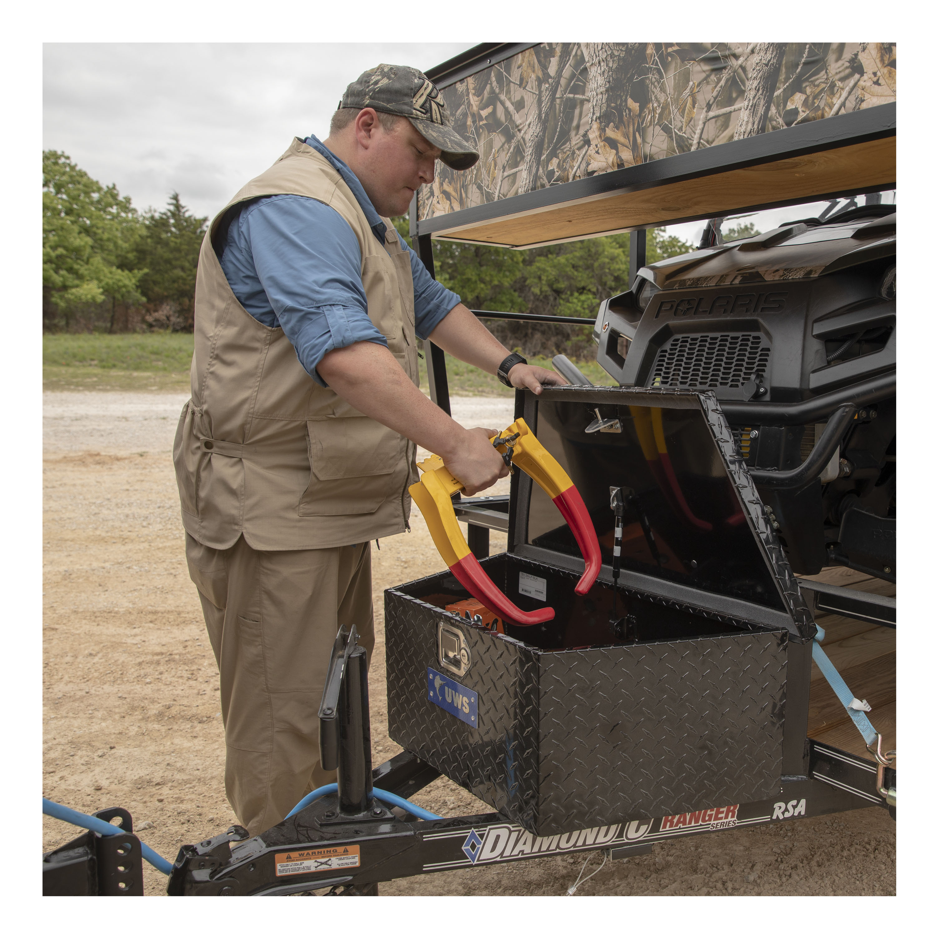 UWS Gloss Black Aluminum 34" Trailer Tongue Box with Low Profile (Heavy Packaging) EC20422 thumbnail 8