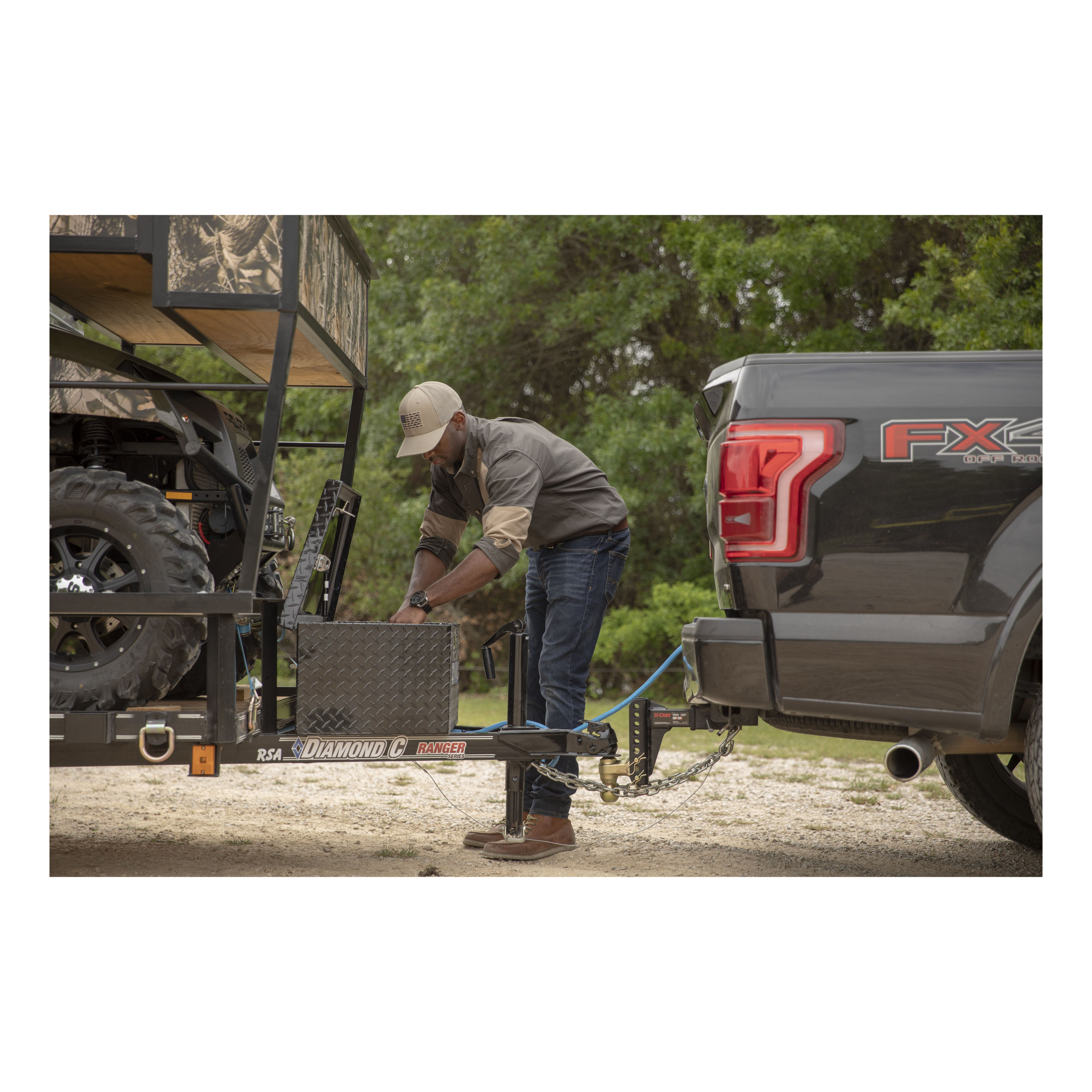 UWS Gloss Black Aluminum 34" Trailer Tongue Box with Low Profile (Heavy Packaging) EC20422 thumbnail 9