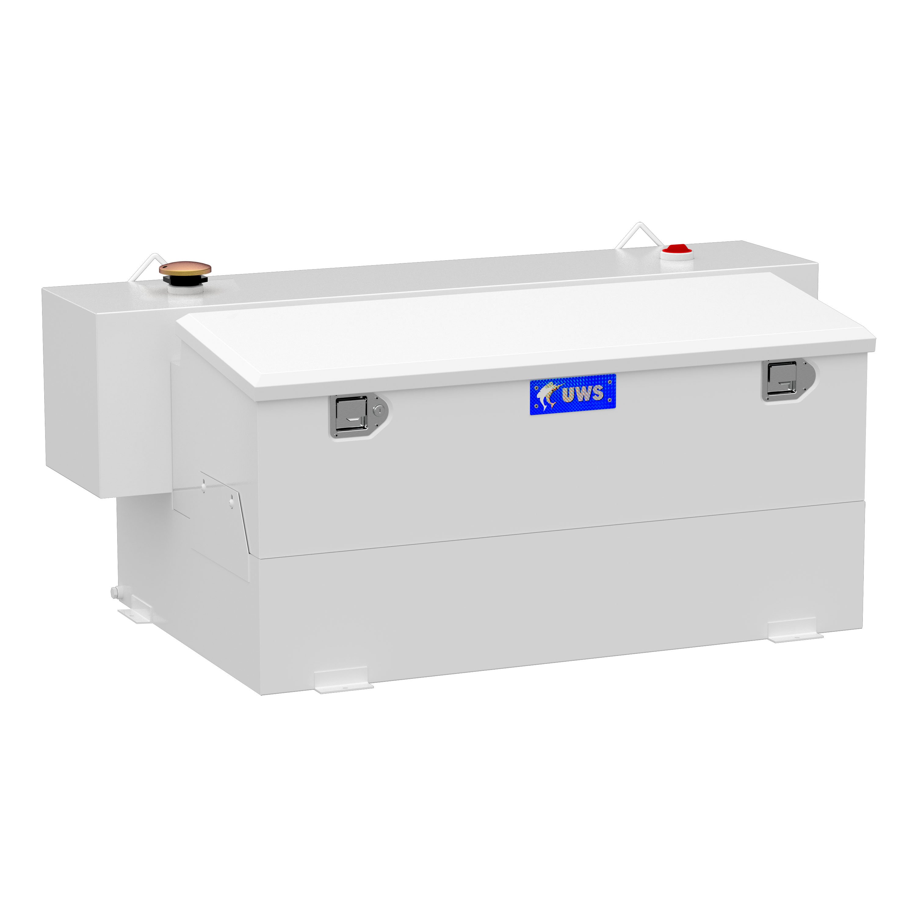 UWS White Hammerhead-Style 100-Gallon Steel-Aluminum Combo Transfer Tank ST-100HH-CB-W thumbnail 0