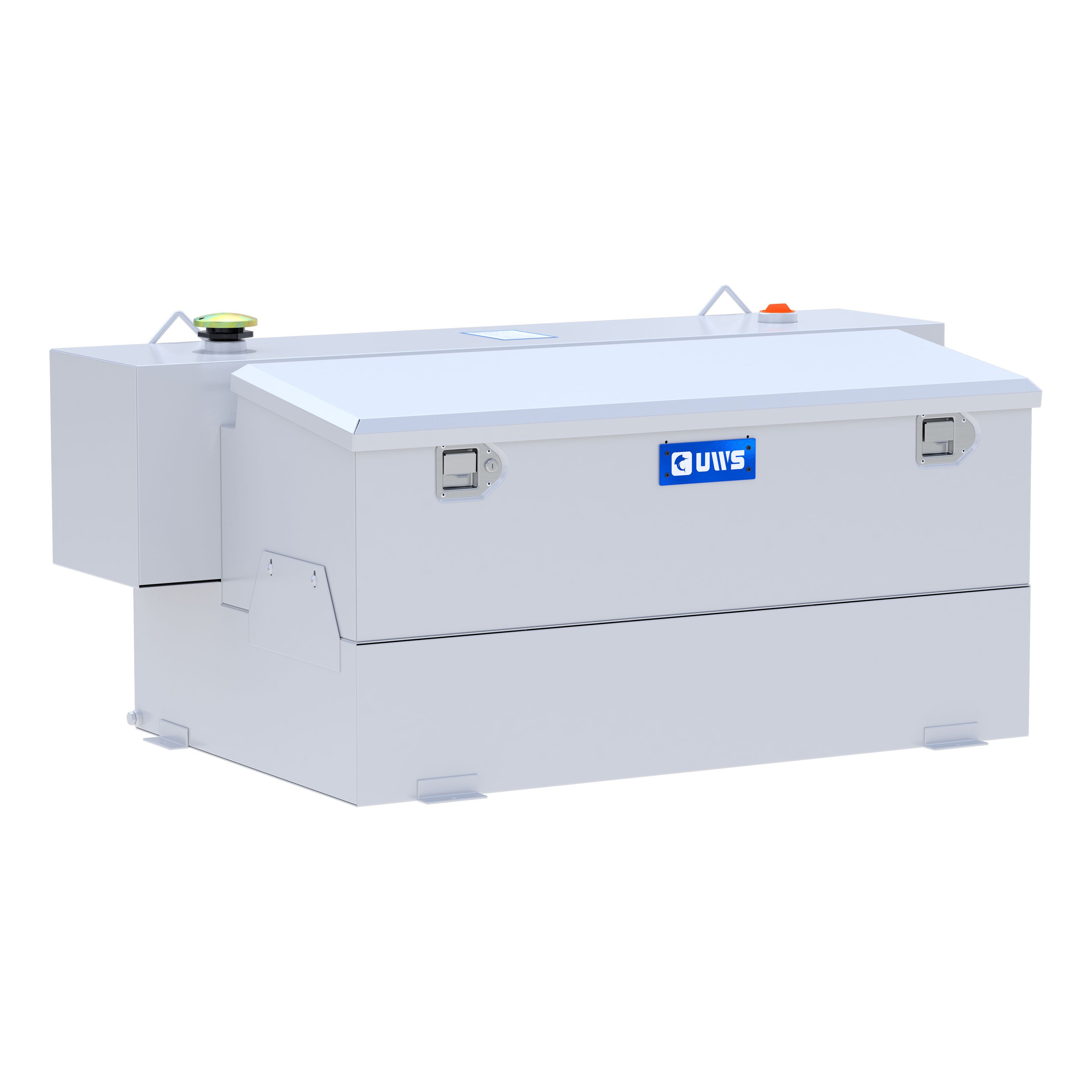 UWS White Hammerhead-Style 100-Gallon Steel-Aluminum Combo Transfer Tank ST-100HH-CB-W thumbnail 0