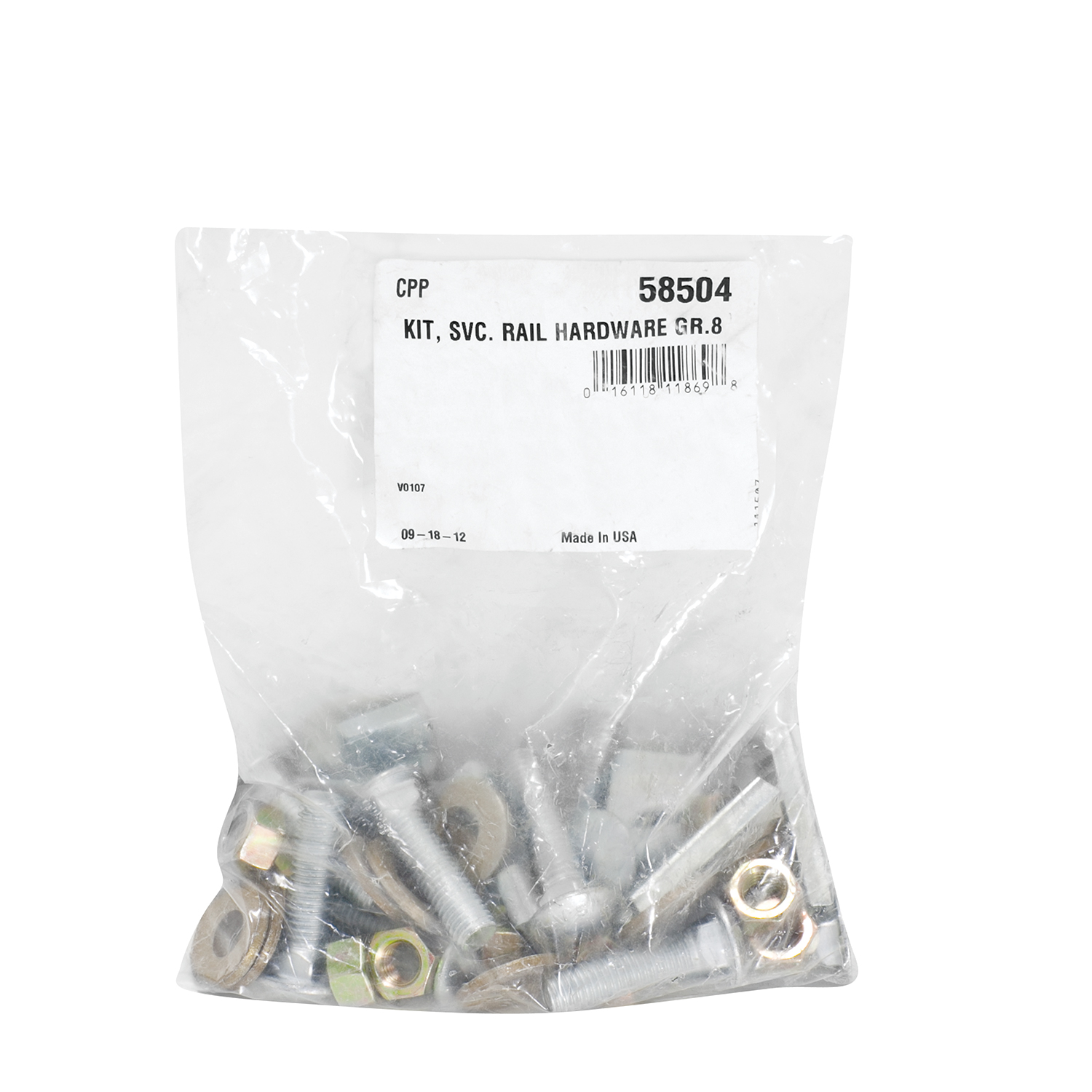 Reese Replacement Part, Installation Hardware for #30035, #30153, #58058 (10 - Bolt Design) (Contains: (10) Carriage Bolt 1/2 in. -13 x 2 in. GR8, (10) Hex Nut 1/2 in. -13 GR5 & (10) Block 5/16 in. x 1 in. x 2 in.) thumbnail 1