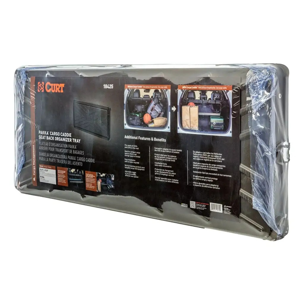 CURT 18425 Pakka Cargo Caddie Seat Back Organizer Tray, 34" x 14" – Universal Rear Trunk Storage for SUVs & CUVs, Easy Install & Adjustable Design thumbnail 8