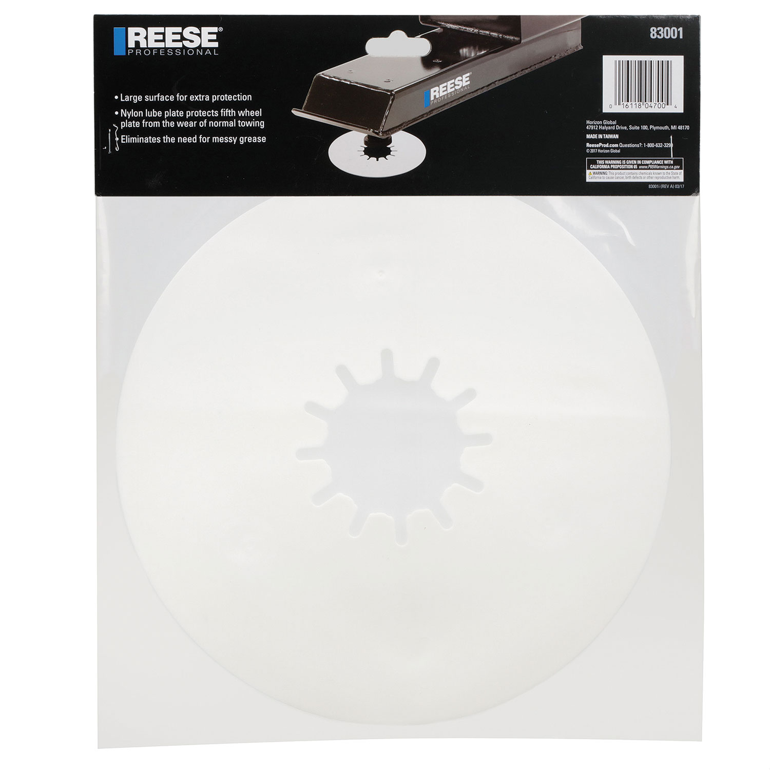 Reese Elite  Series Fifth Wheel 12 in. Round Lube Plate, 3/16 in. Thick thumbnail 6
