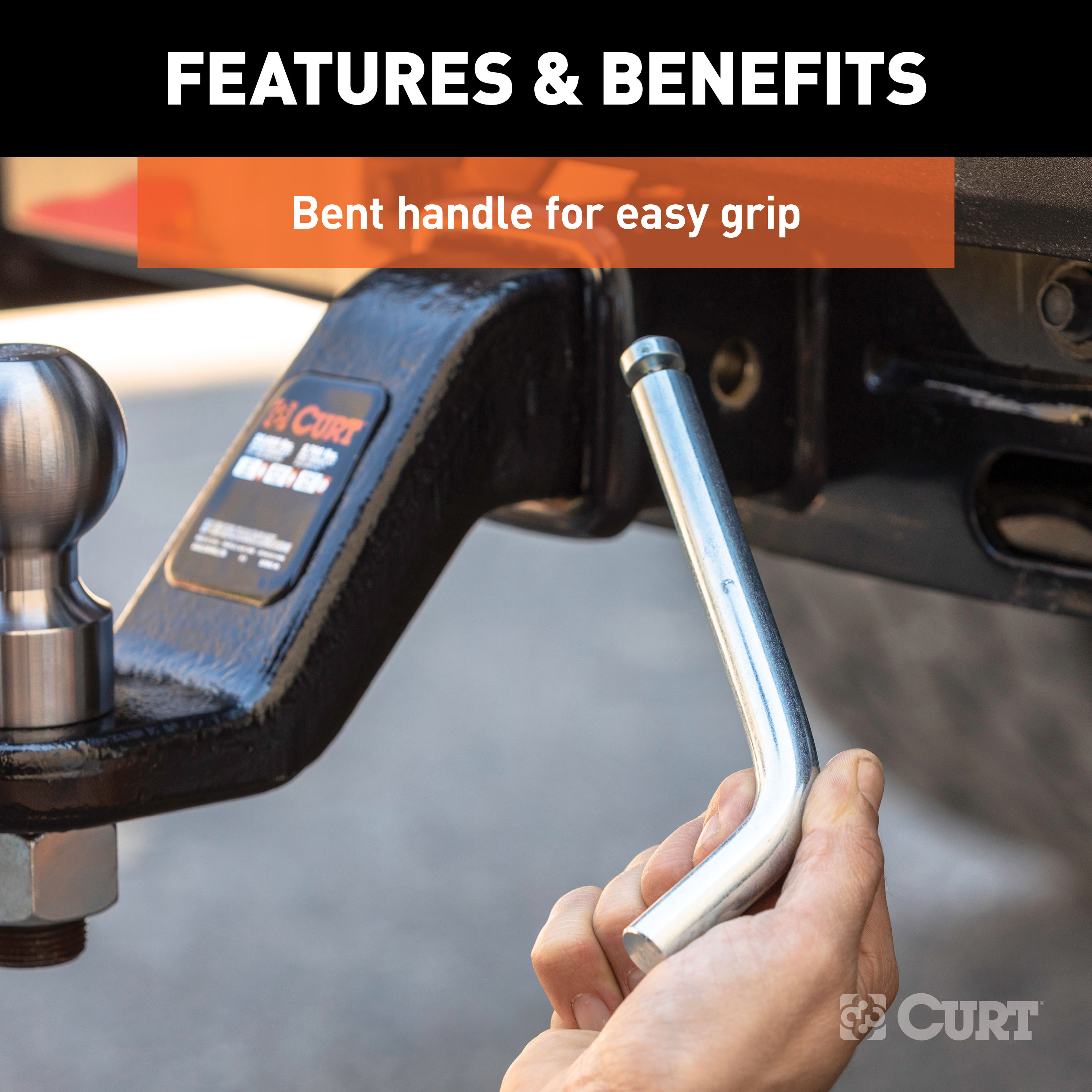 CURT Heavy-Duty 5/8" Hitch Pin with Groove (2-1/2" or 3" Receiver, Zinc, Packaged) Hitch Pin Clip thumbnail 6