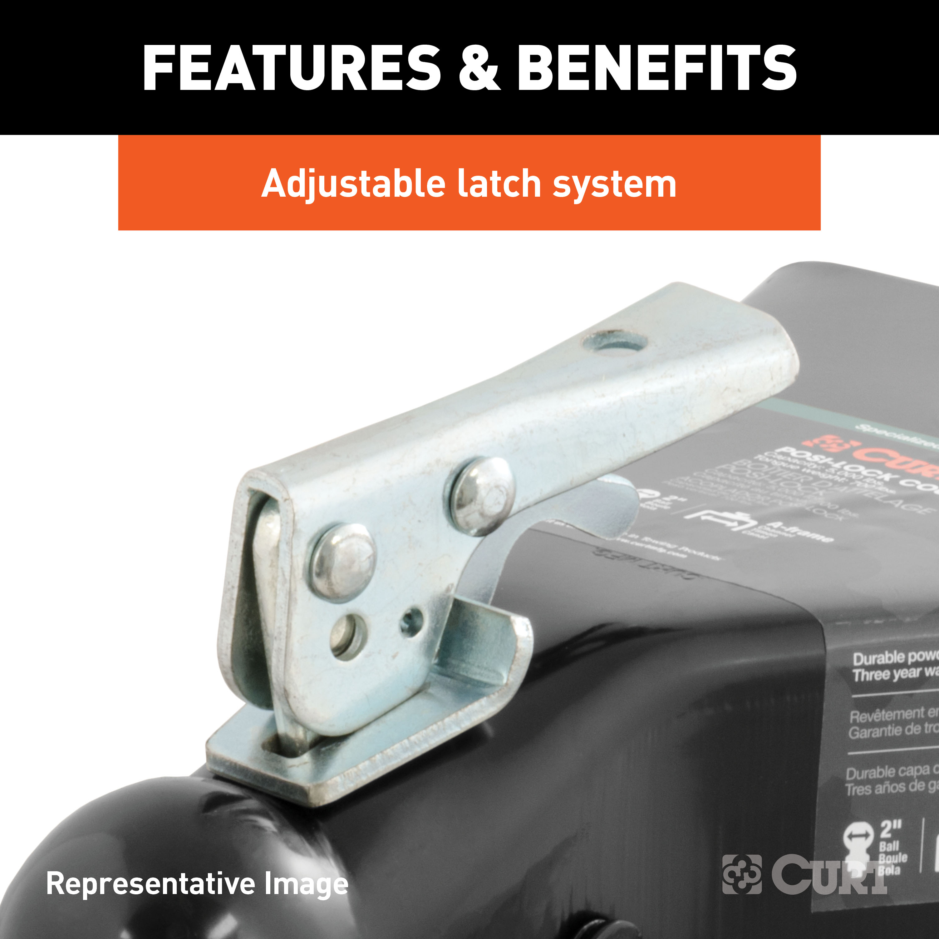 CURT Replacement 2" Posi-Lock Coupler Latch for A-Frame Couplers Trailer Hitch thumbnail 5