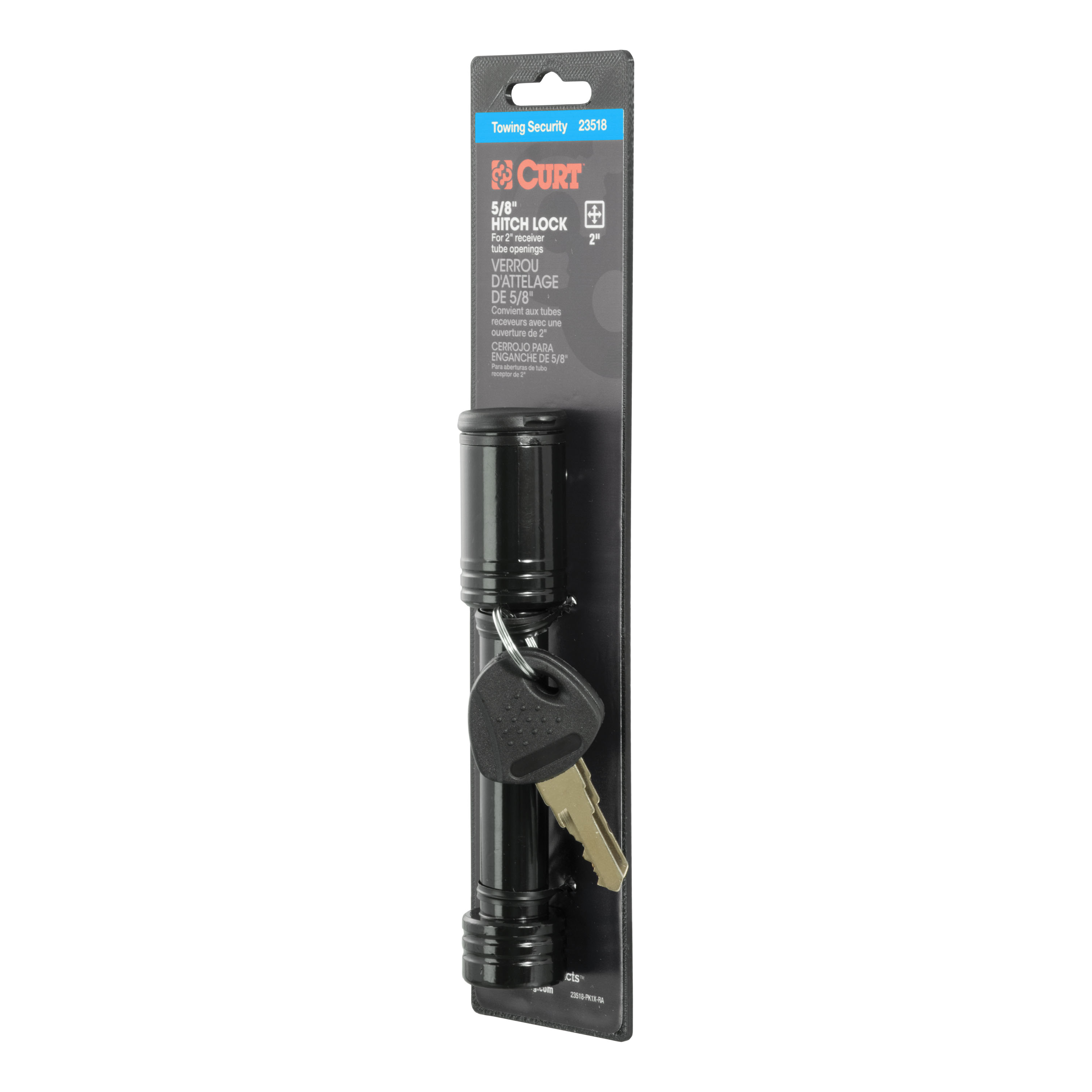 CURT 5/8" Hitch Lock (2" Receiver, Barbell, Black) Trailer Hitch Lock thumbnail 7