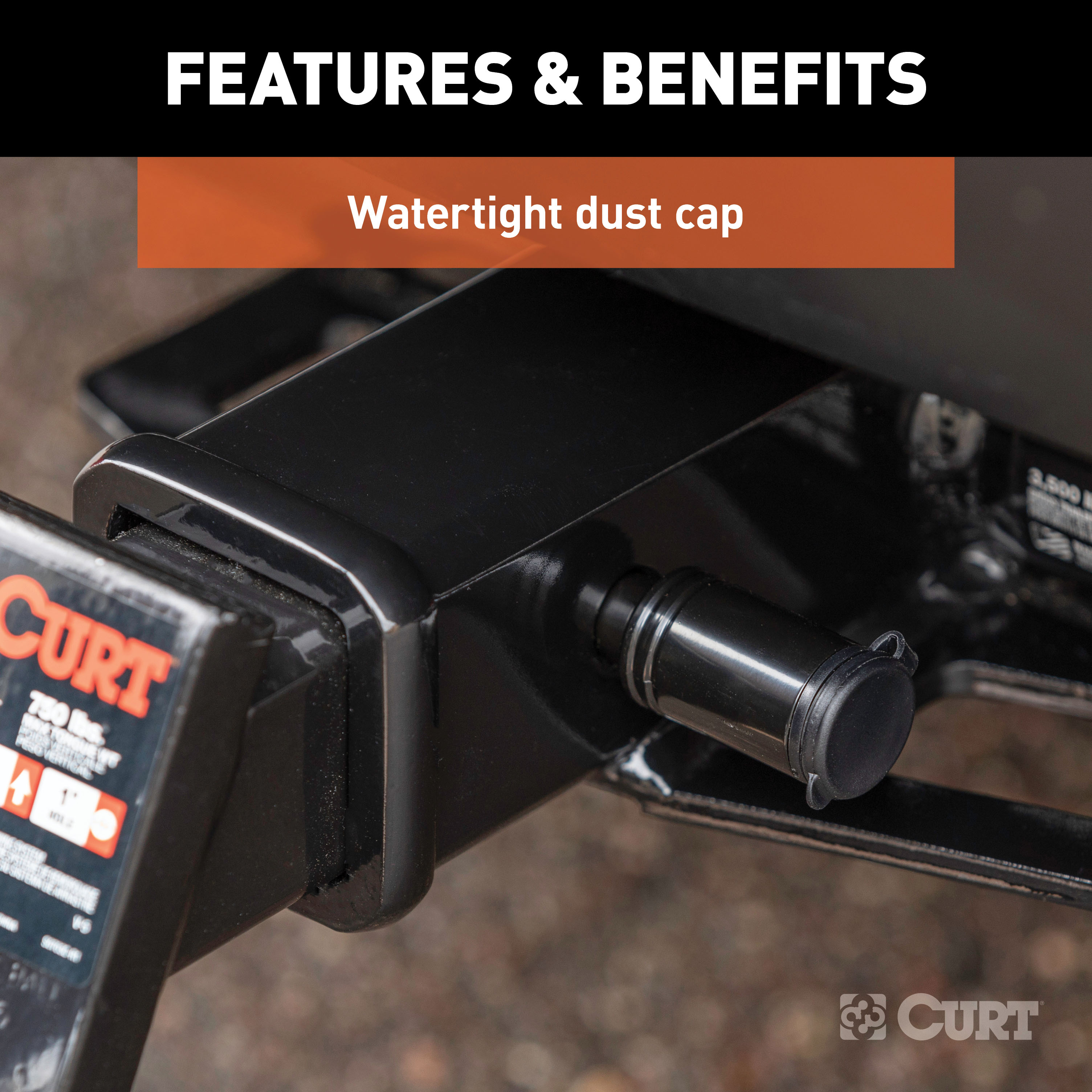 CURT 5/8" Hitch Lock (2" Receiver, Barbell, Black) Trailer Hitch Lock thumbnail 5