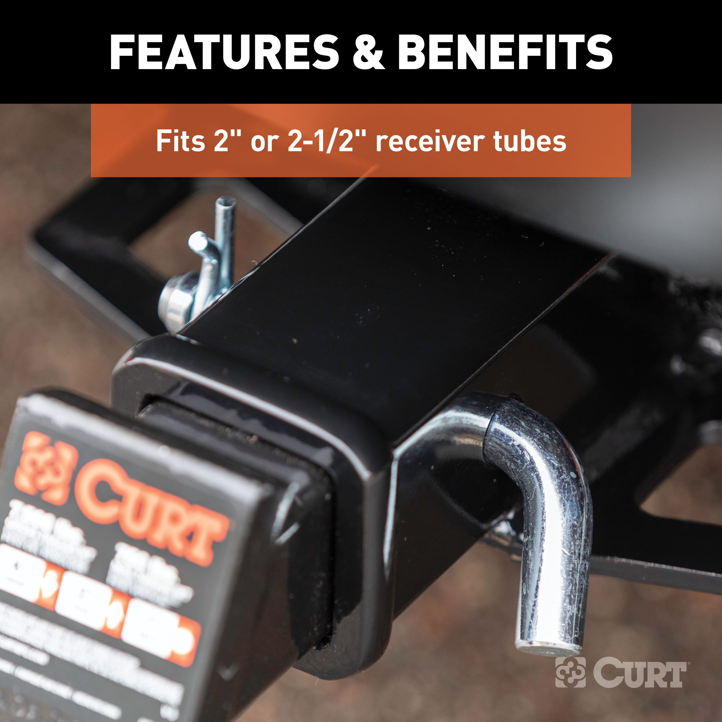 CURT 5/8" Hitch Pin with Groove (2" or 2-1/2" Receiver, Zinc, Packaged) Trailer Hitch Pin thumbnail 5
