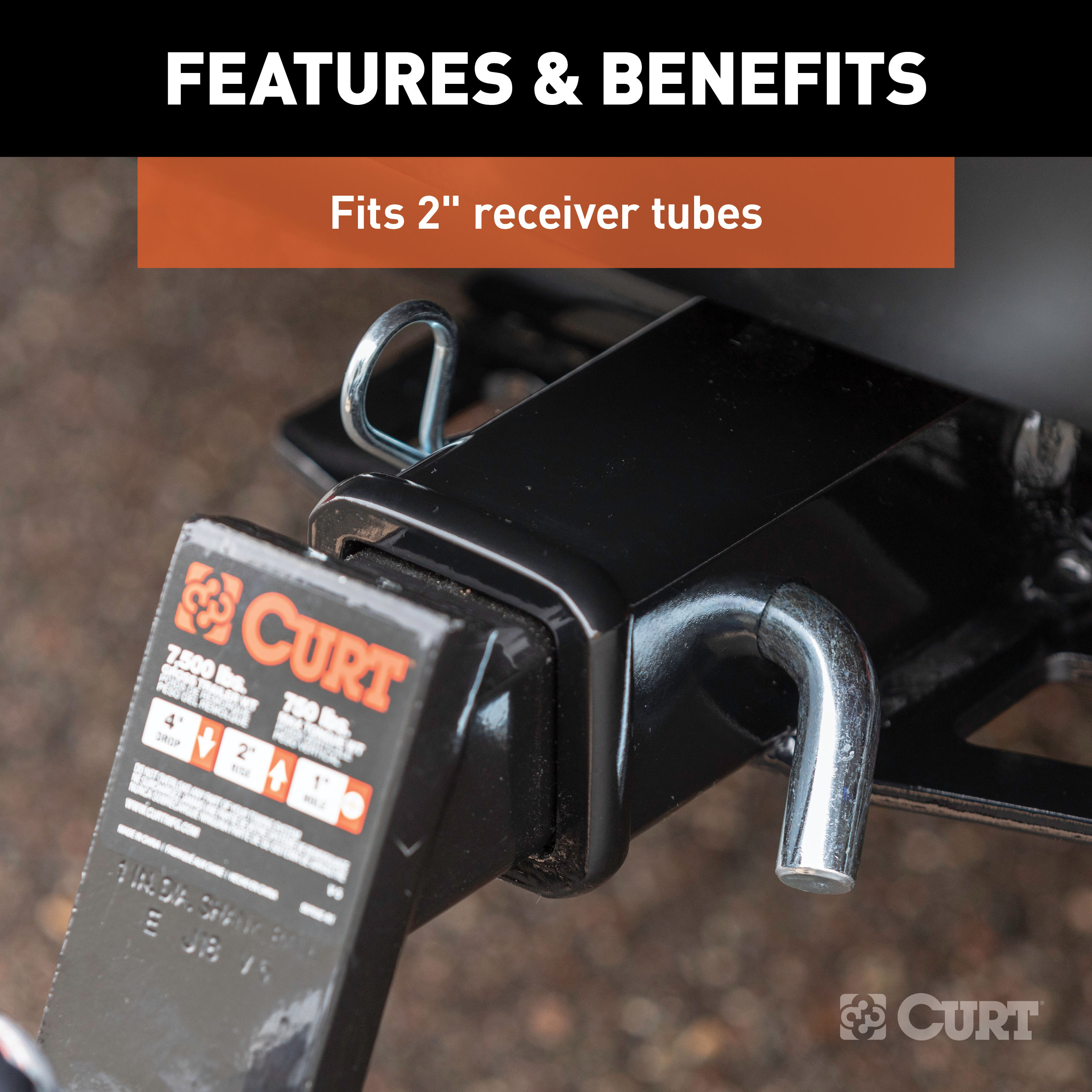 CURT 5/8" Hitch Pin (2" Receiver, Zinc, Packaged) Trailer Hitch Pin thumbnail 5