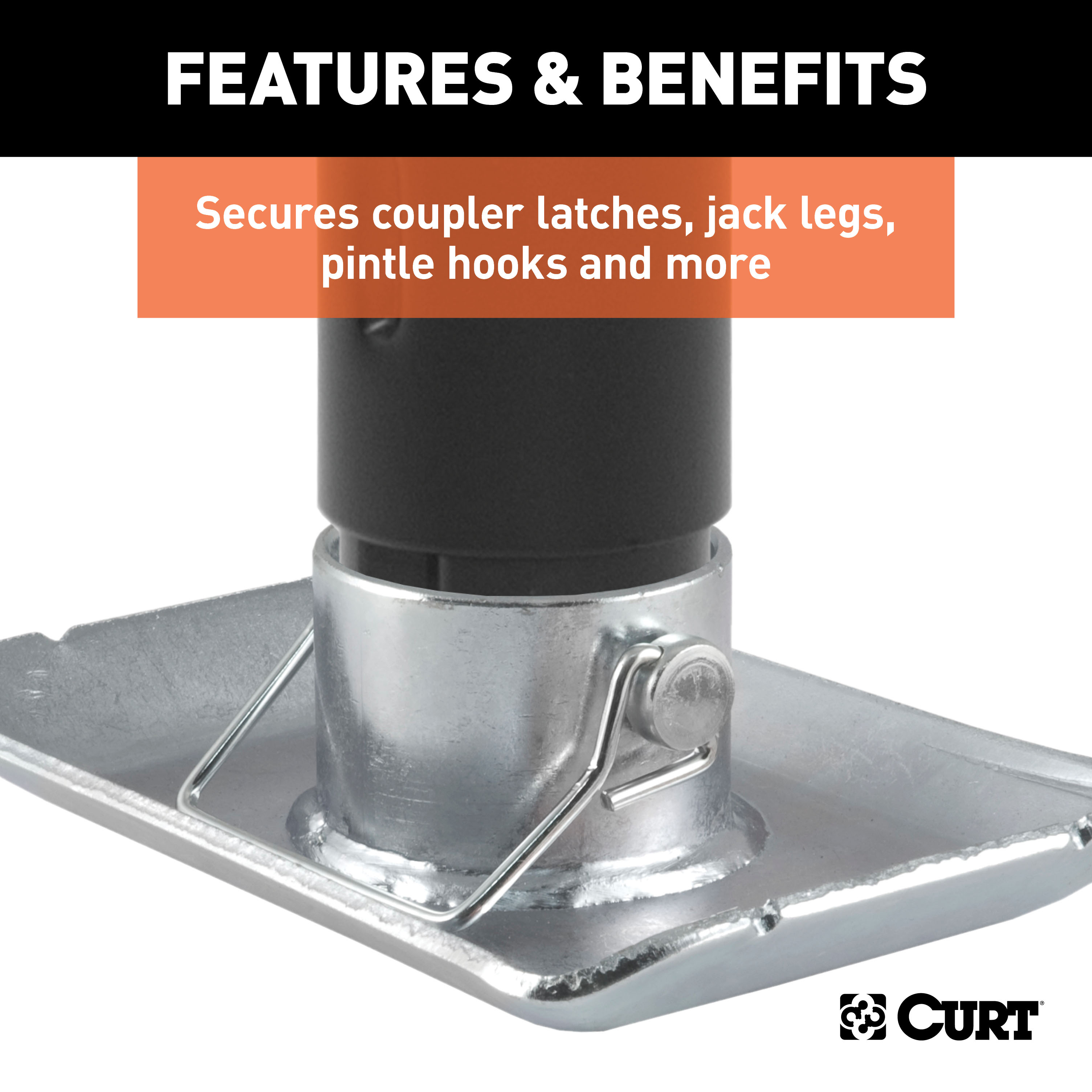 CURT 3/8" Safety Pin (2-3/4" Pin Length) Trailer Jack Lock Pin thumbnail 2