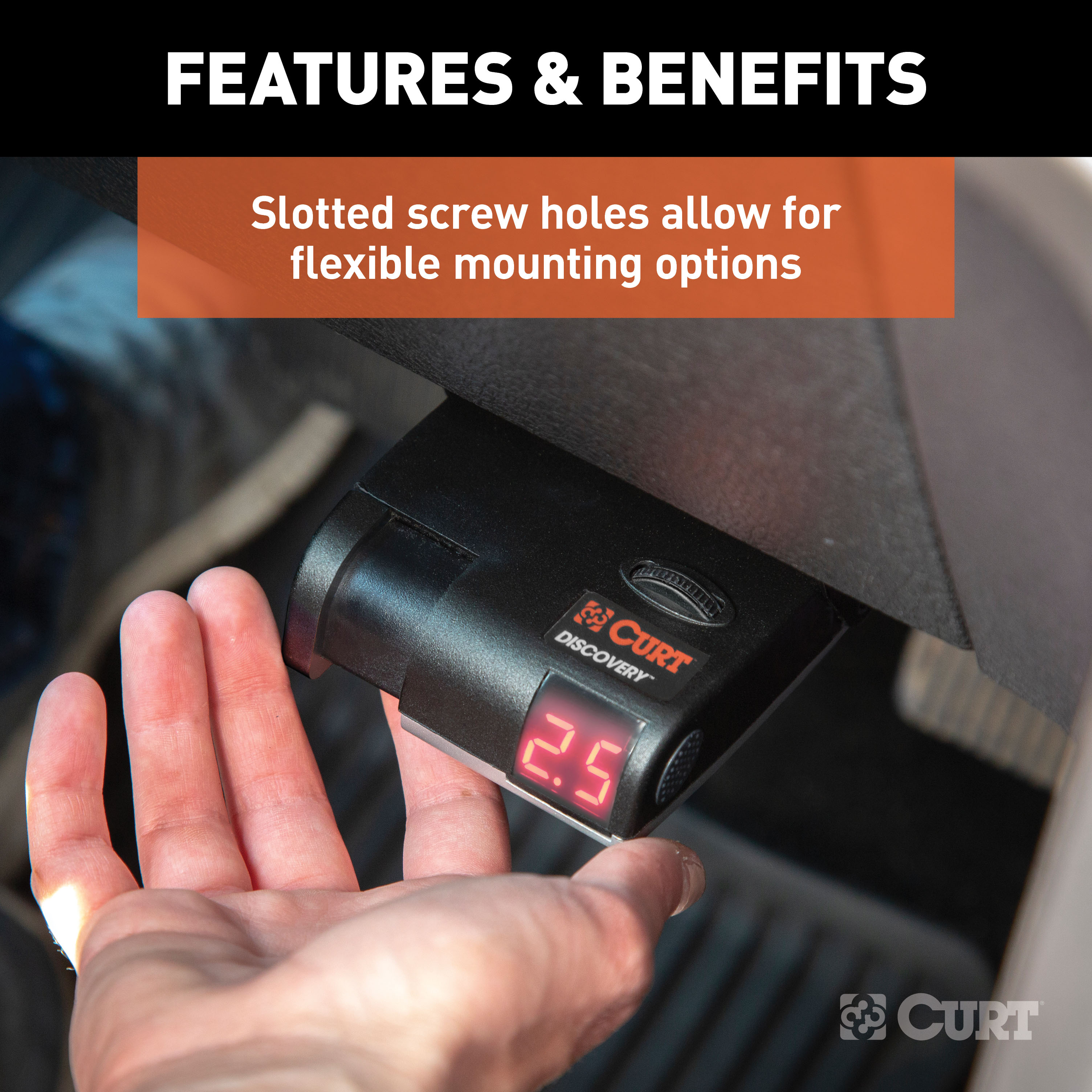 CURT Discovery Trailer Brake Controller Mounting Bracket Trailer Brake Control thumbnail 3