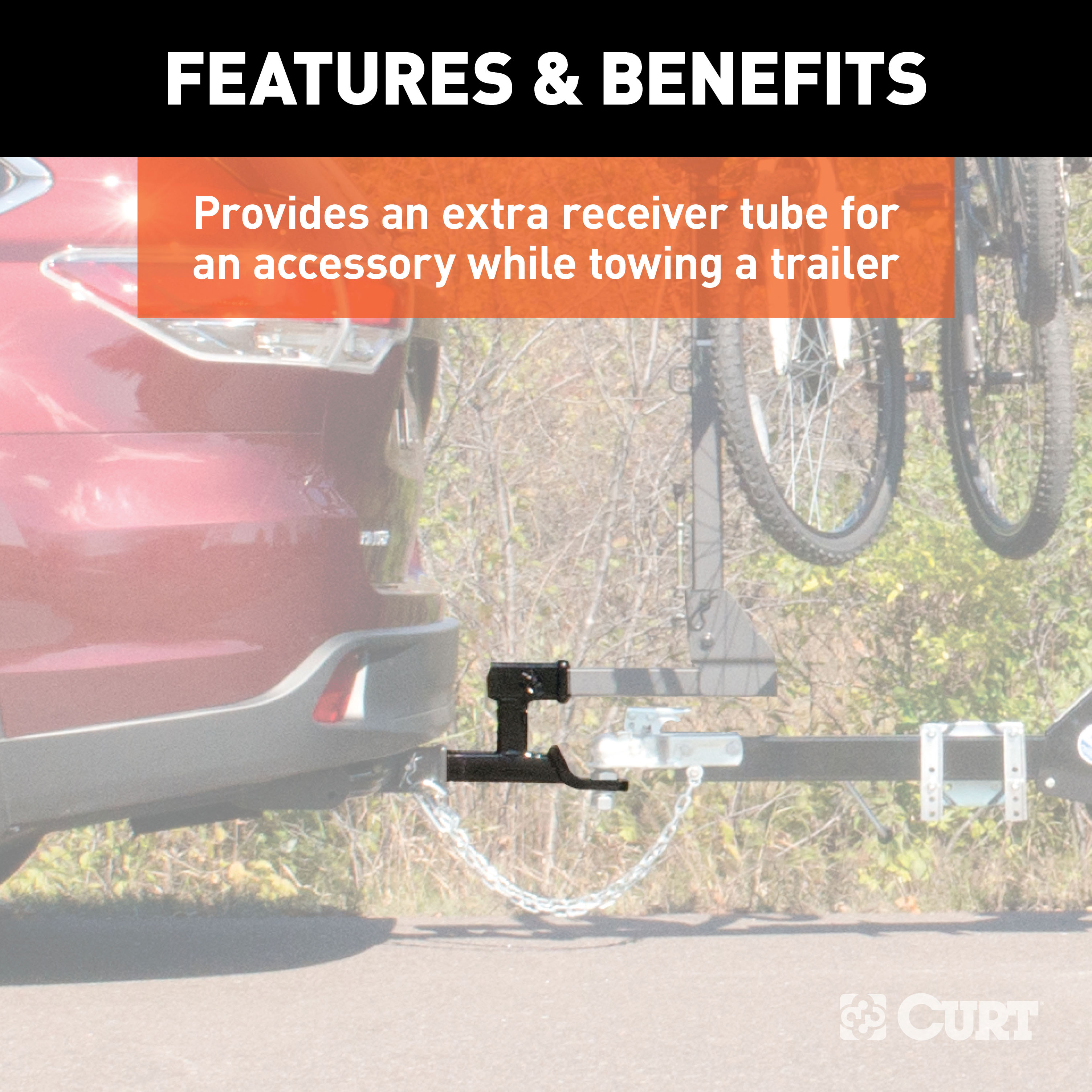 CURT Multi-Use Ball Mount (2" Shank, 7,500 lbss., 5-13/16" Rise, 1" Ball Hole) Trailer Hitch Ball Mount thumbnail 2